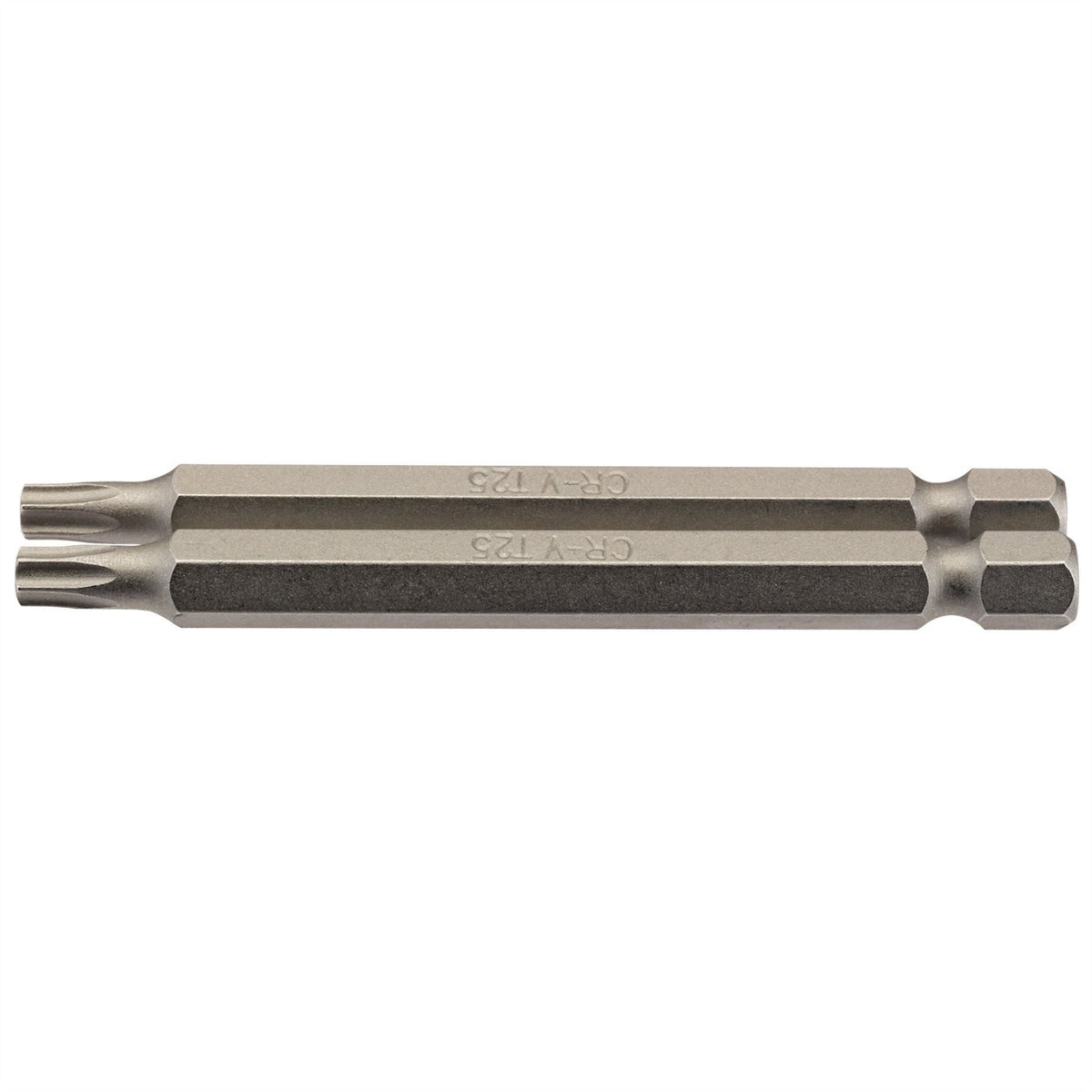 Draper TX-STAR® Insert Bit 1/4" Hex 75mm Long T25 (Pack of 2) 66849 White Rose Tools