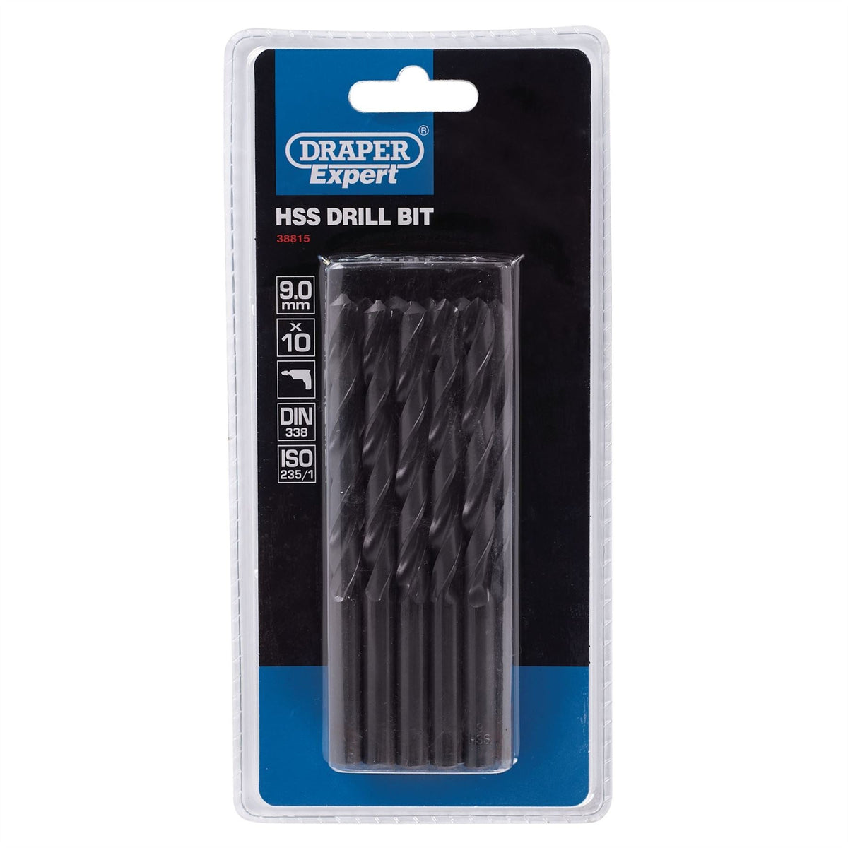 Draper Expert HSS Drill Bit 9 x 220mm (Pack of 10) 38815 White Rose Tools