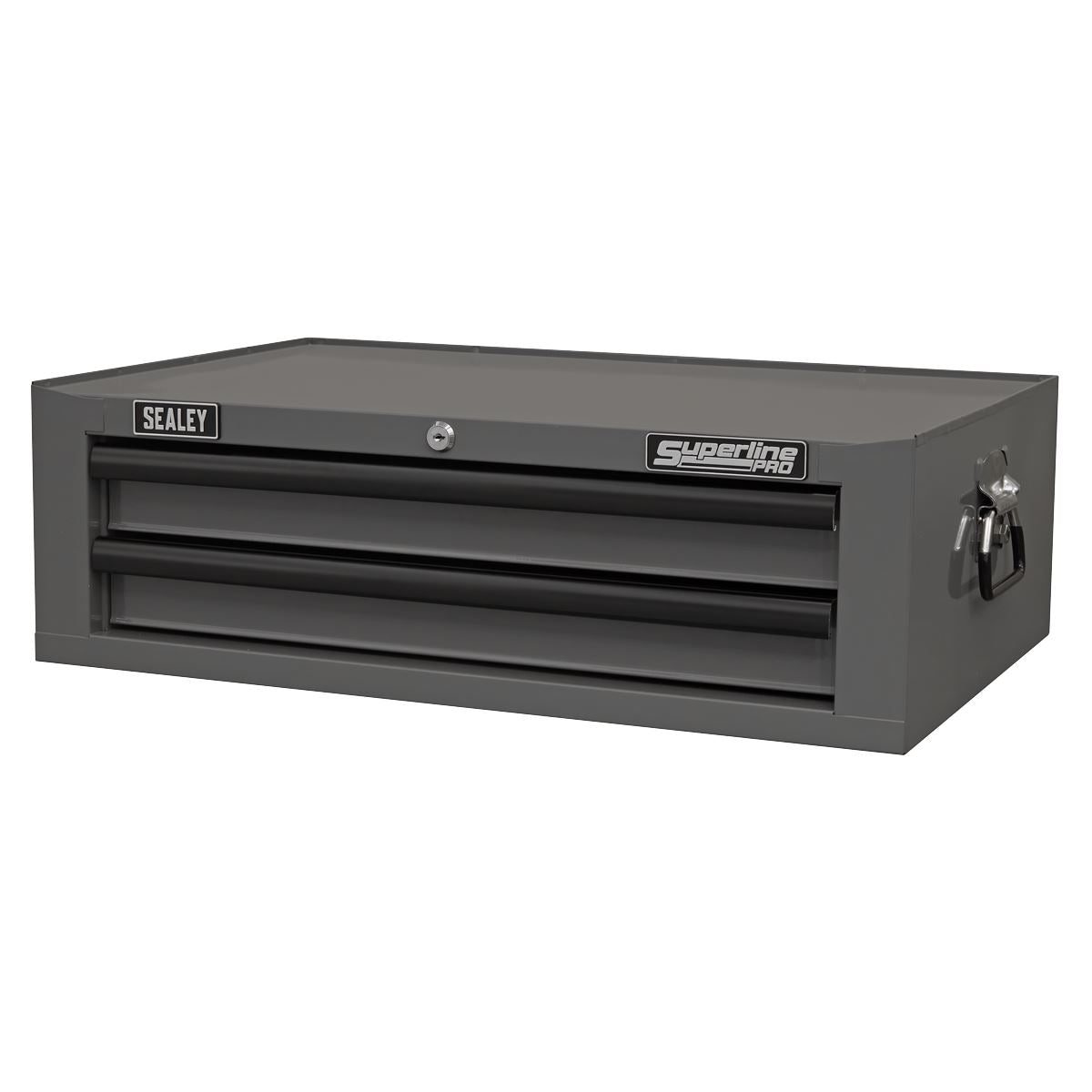Sealey Superline Pro Mid-Box Tool Chest 2 Drawer with Ball-Bearing Slides - Grey/Black
