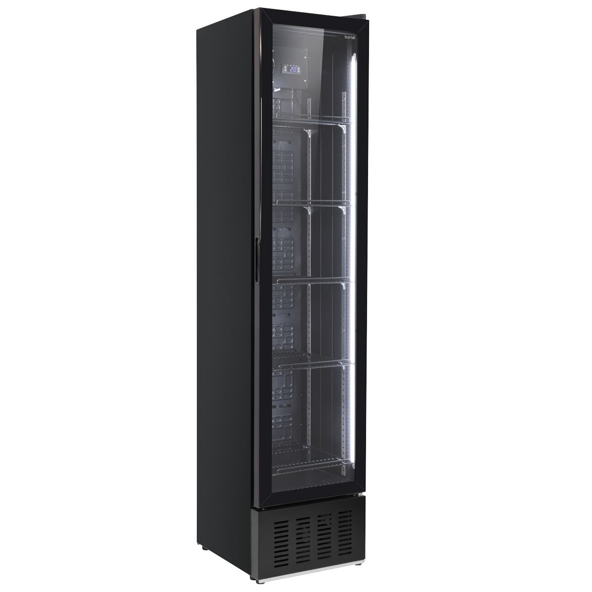 Baridi Tall Drinks/Bar Fridge with Digital Controls & Auto Defrost 160L - Black White Rose Tools
