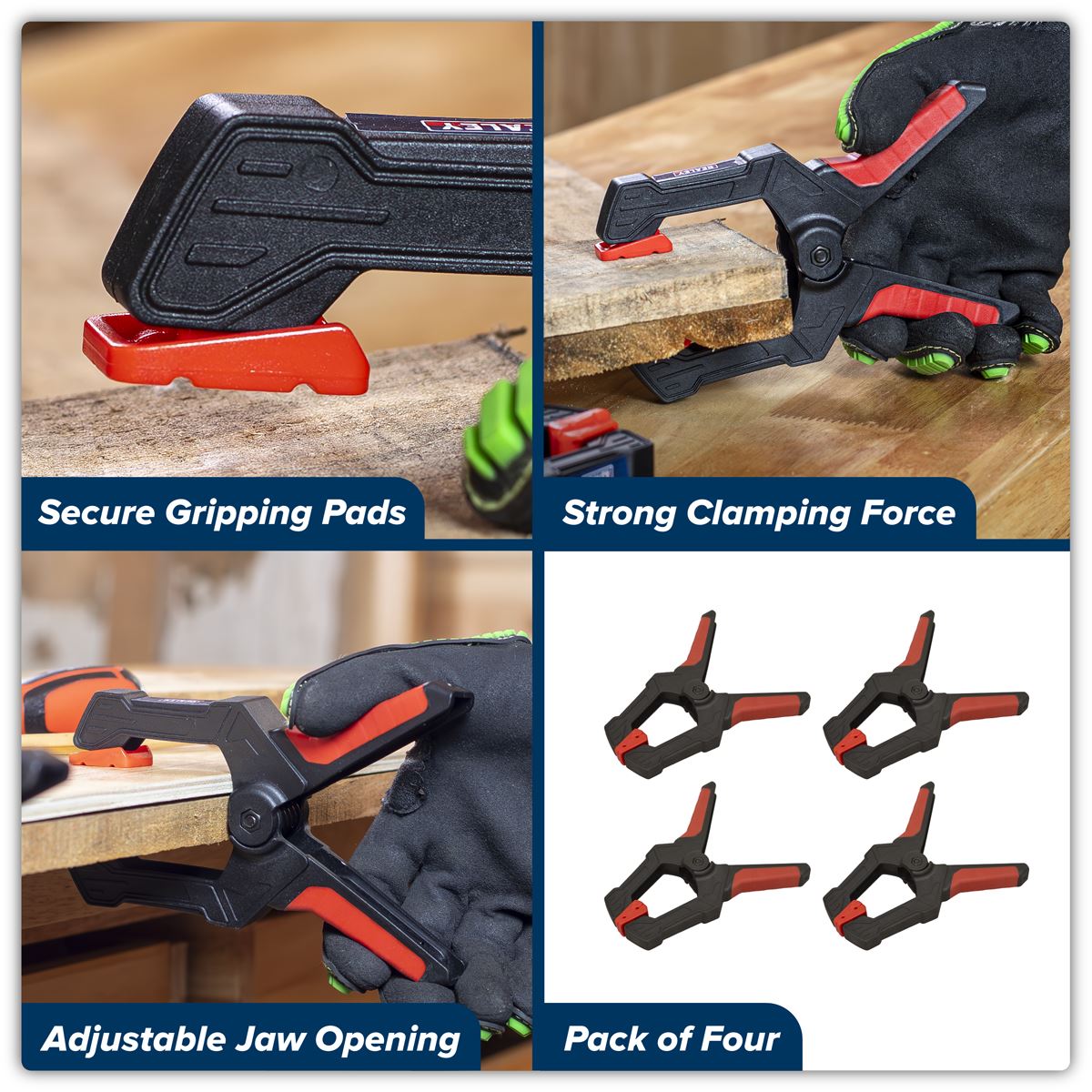 Sealey Spring Clamp Set 80mm 4pc