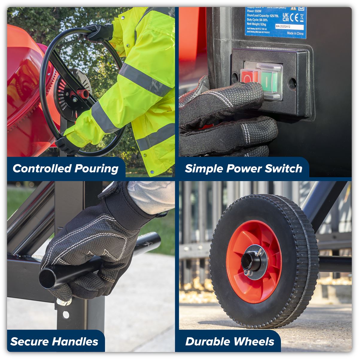 Sealey 125L Cement Mixer 550W