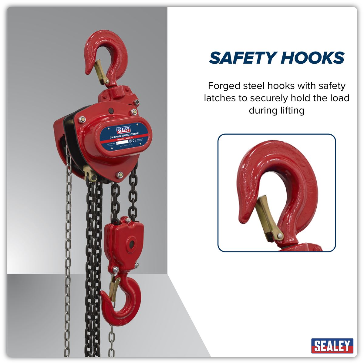 Sealey 3m Chain Block 3 Tonne