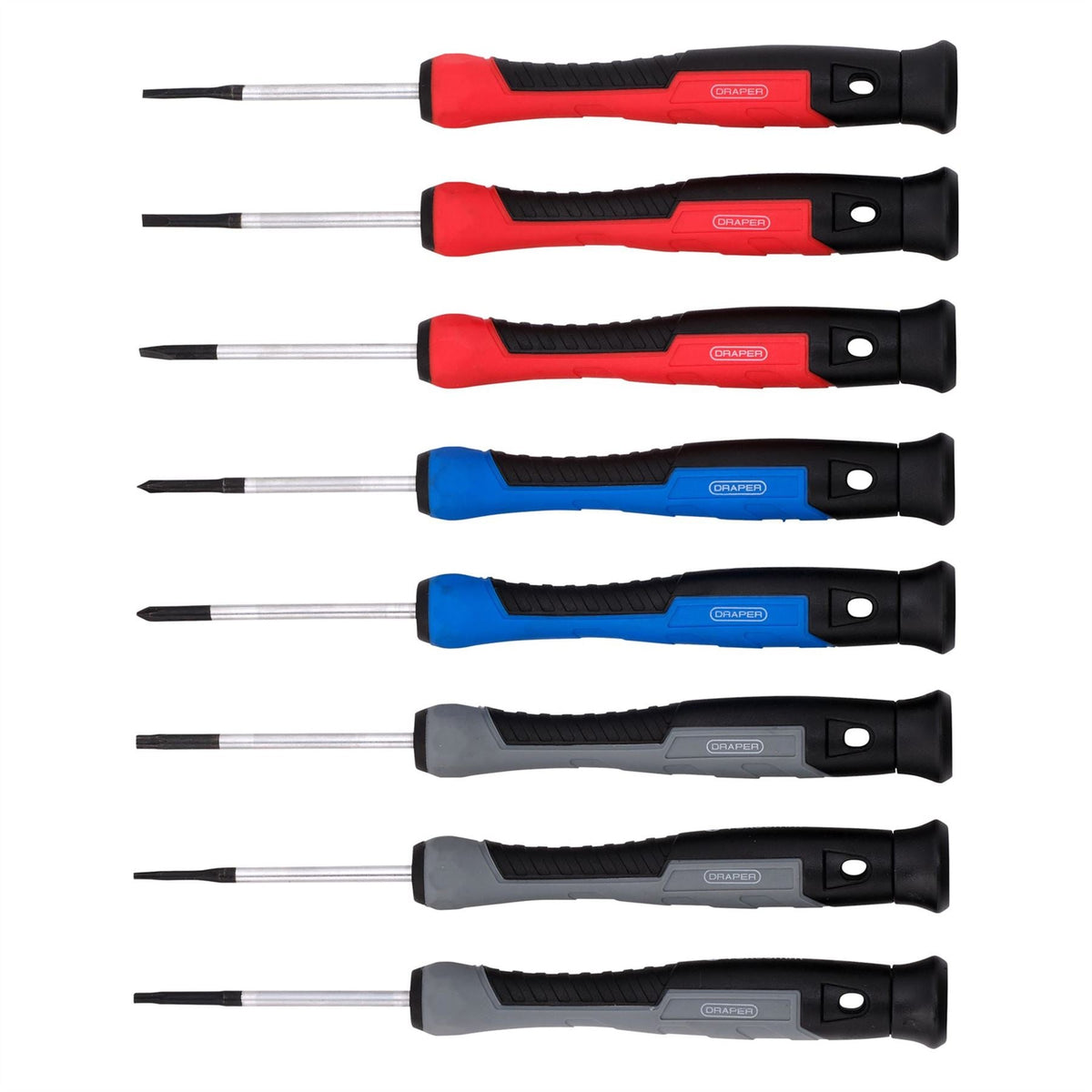 Draper Screwdriver Set with Wall Mountable Rack (37 Piece) 31672 White Rose Tools