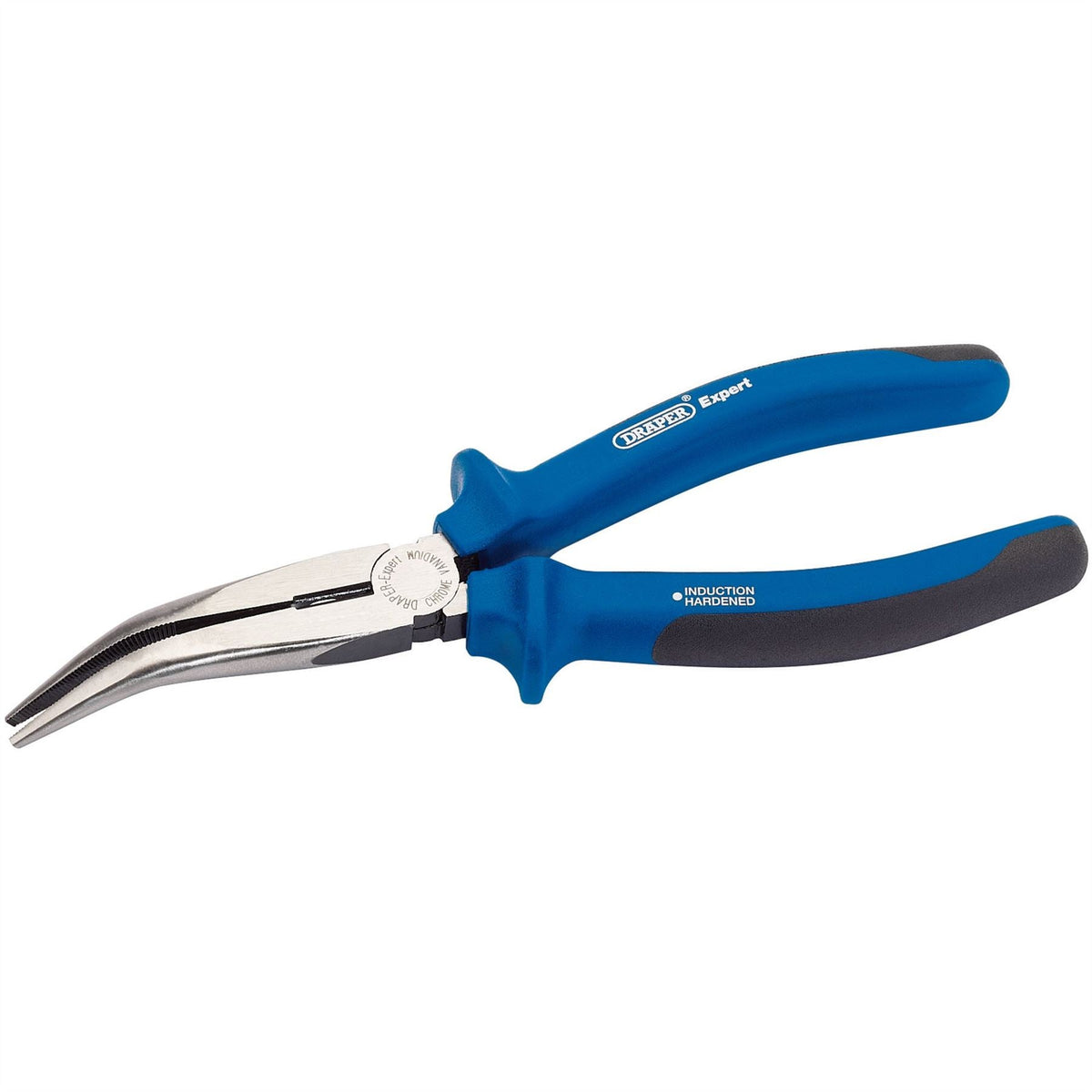 Draper Expert Heavy Duty Soft Grip Bent Nose Pliers 200mm 68889 White Rose Tools