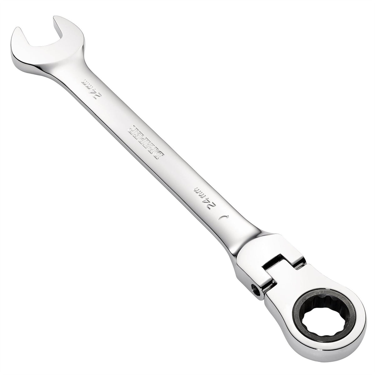 Draper HI-TORQ® Metric Flexible Head Ratcheting Combination Spanner 24mm 52025 White Rose Tools