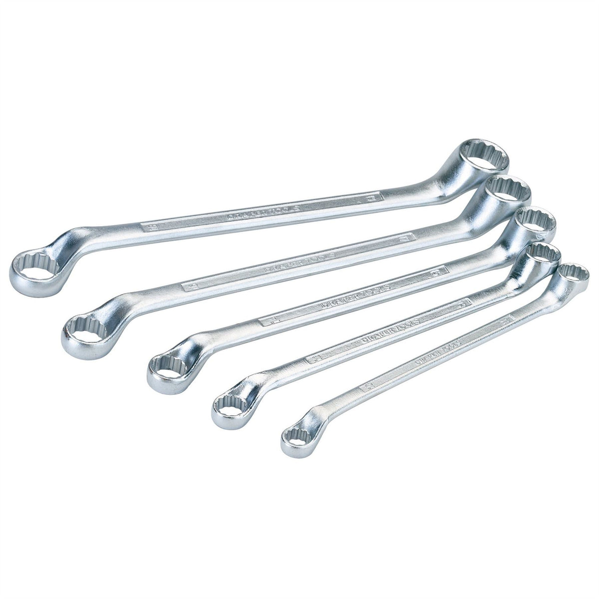 Draper Cranked Metric Ring Spanner Set (5 Piece) 35089 White Rose Tools