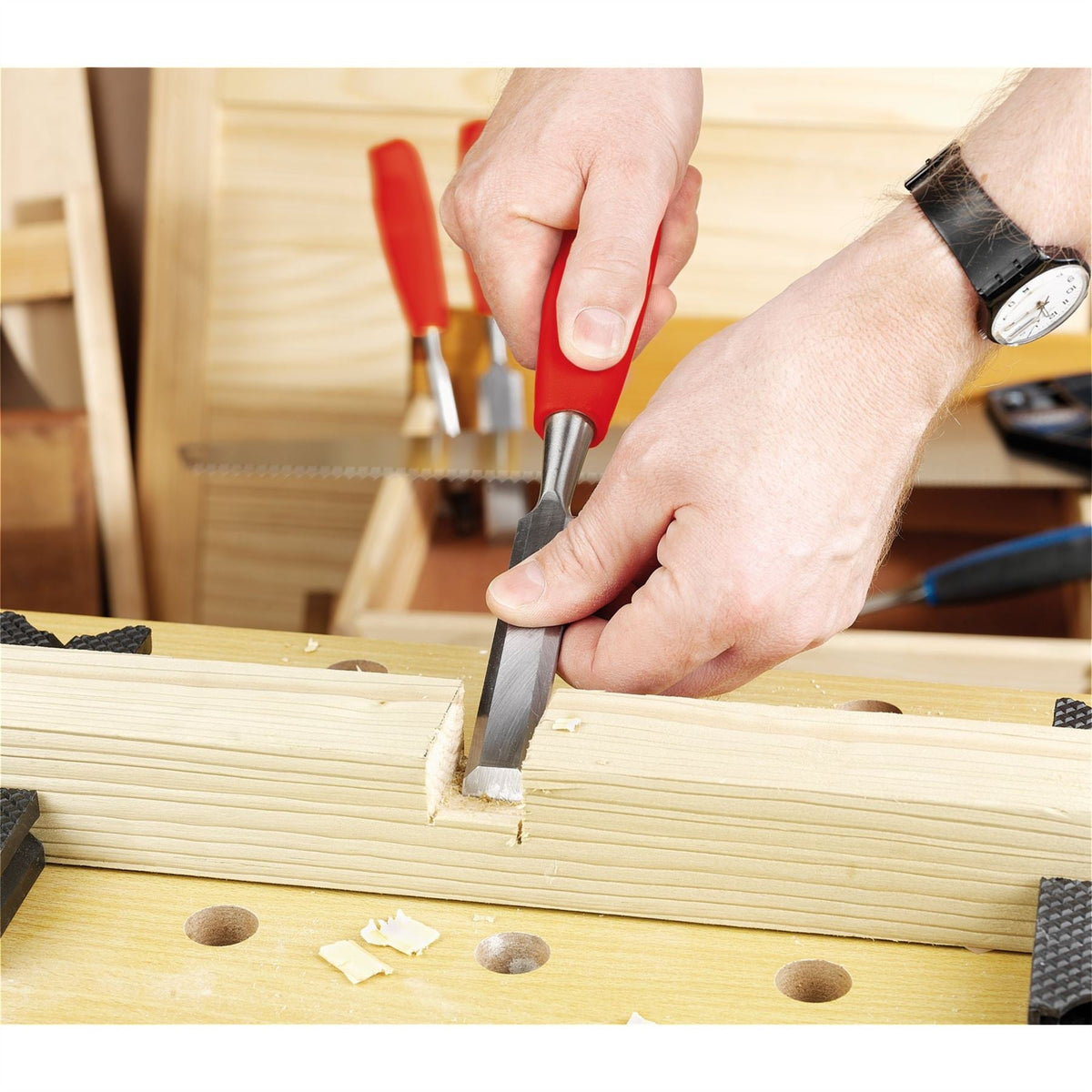 Draper Redline® Wood Chisel Set (3 Piece) 68472 White Rose Tools