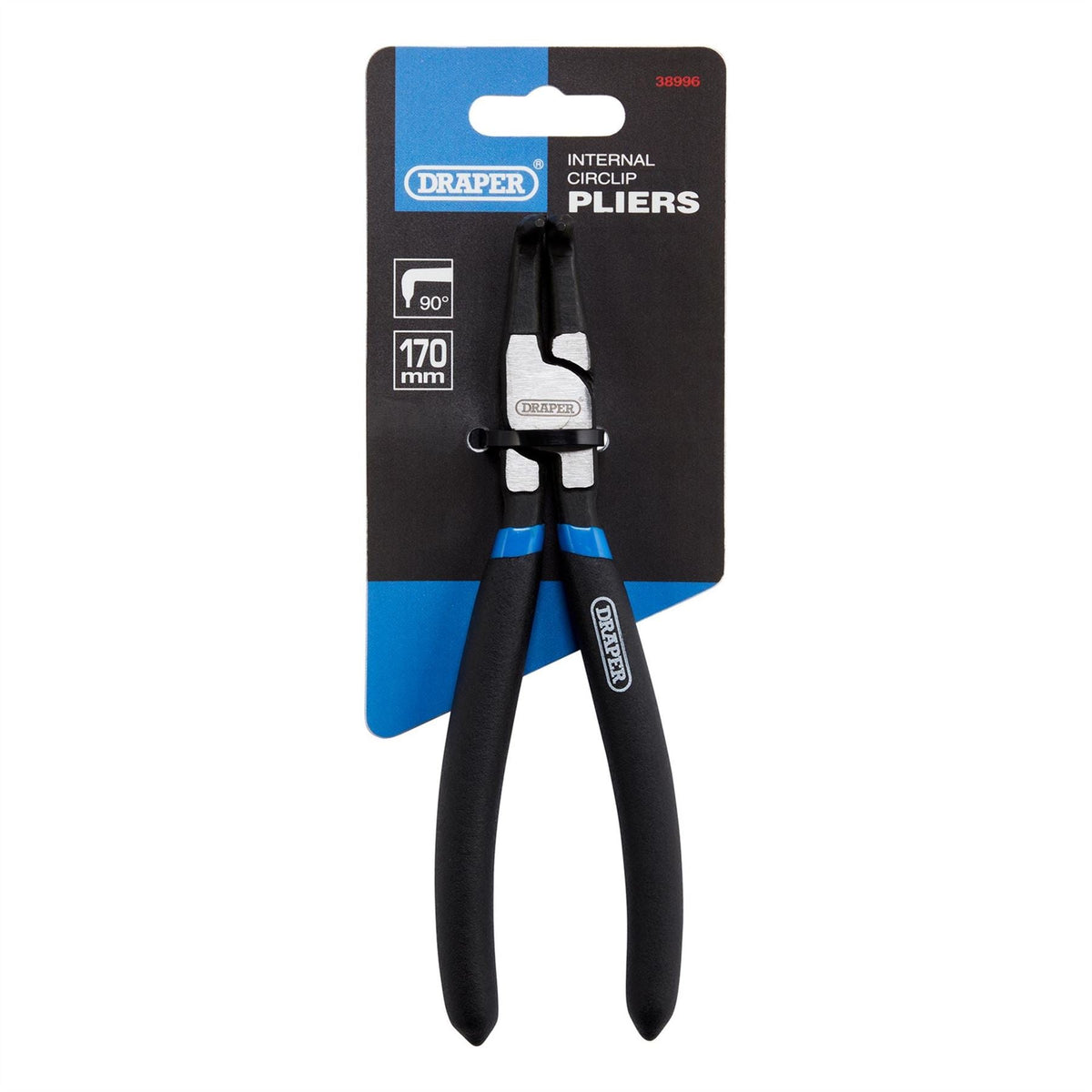 Draper 90° Tip Internal Circlip Pliers 170mm 38996 White Rose Tools