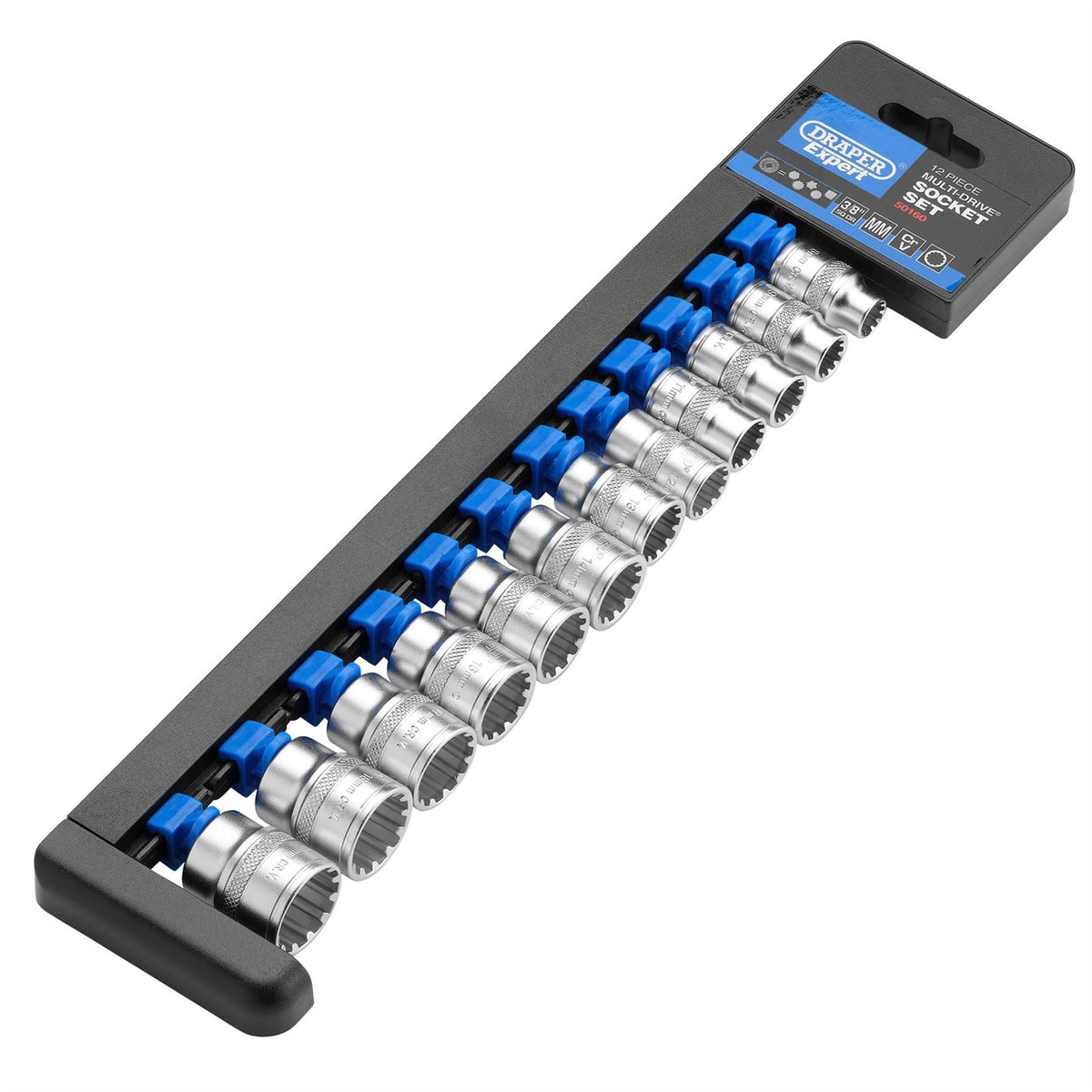 Draper Expert Multi-Drive® Socket Set 3/8" Sq. Dr. (12 Piece) 50160 White Rose Tools