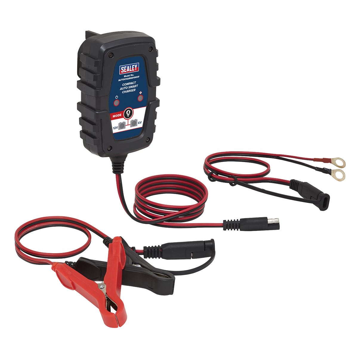 Sealey Compact Auto Smart Battery Charger 1A 6V/12V Dual Voltage