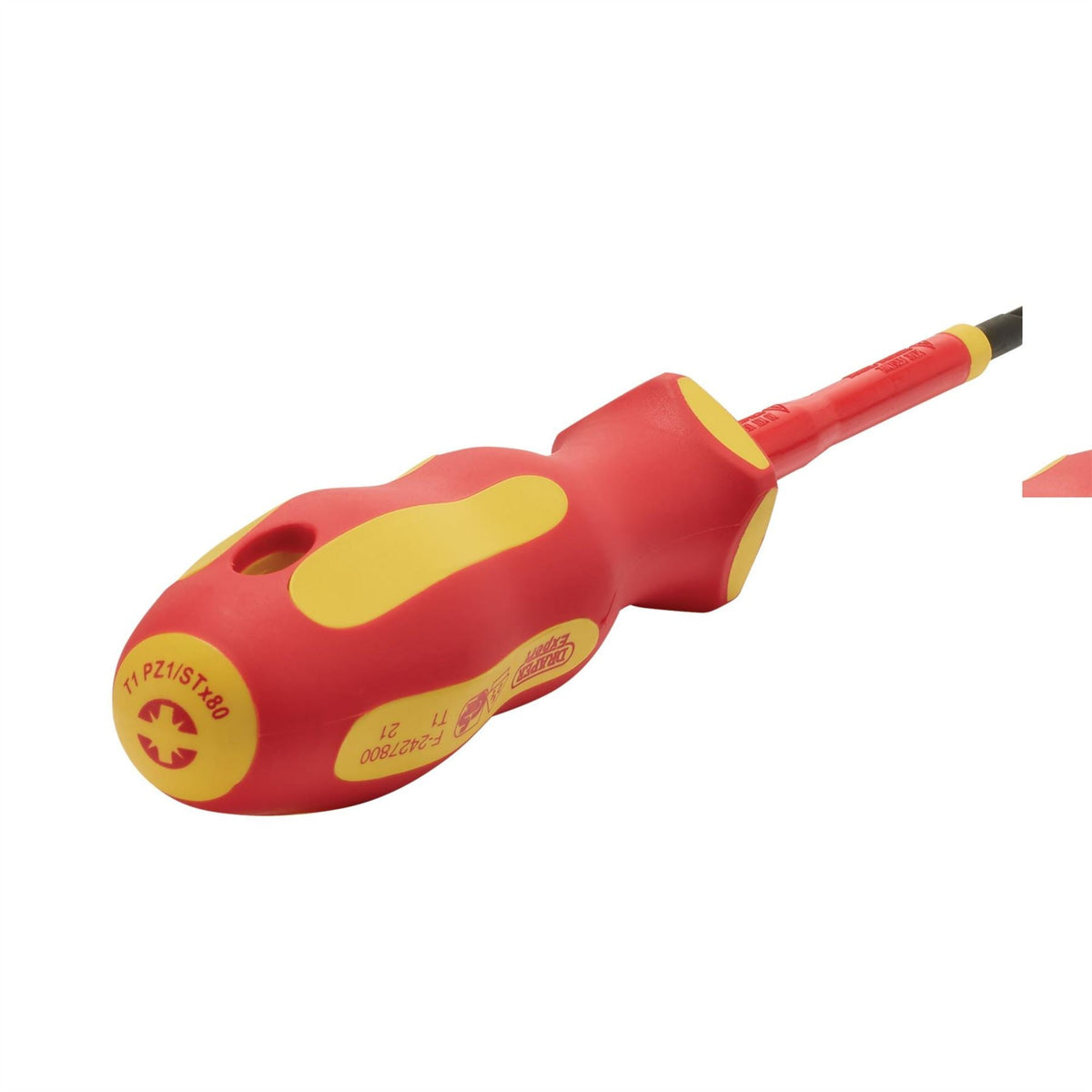 Draper XP1000 VDE PZ/SL Type Screwdriver No.1 x 80mm 64489 White Rose Tools