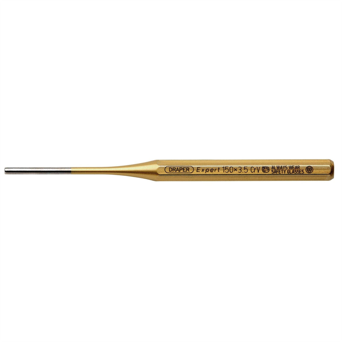 Draper Expert Octagonal Parallel Pin Punch 3.5 x 150mm 51679 White Rose Tools