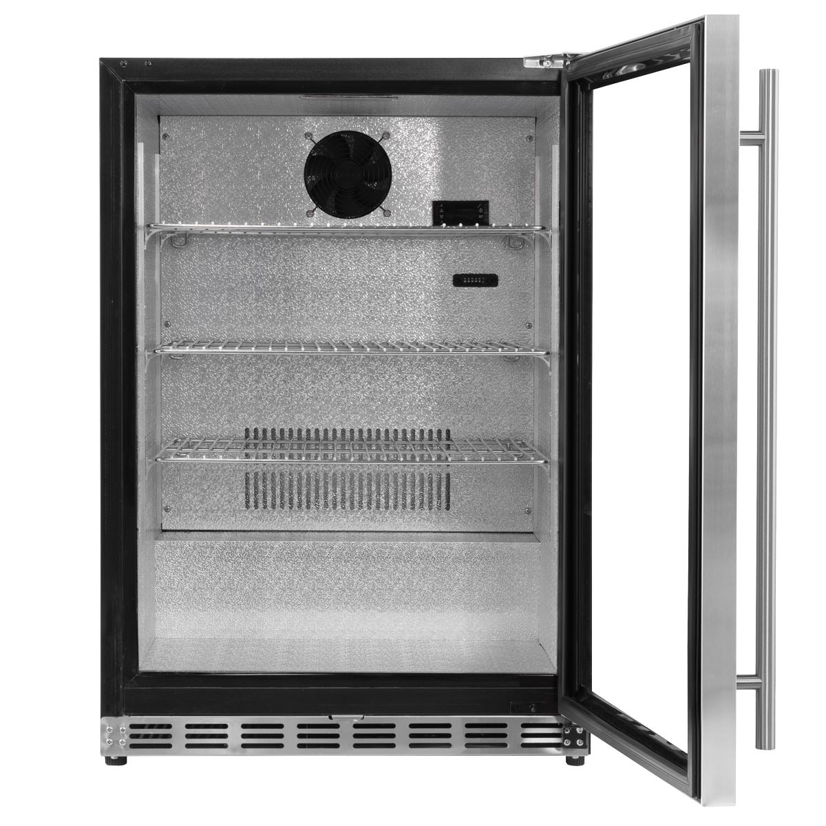 Baridi Outdoor Drinks/Beverage/Bar Fridge with Triple Glazed Door & Security Lock 150L - Stainless Steel White Rose Tools