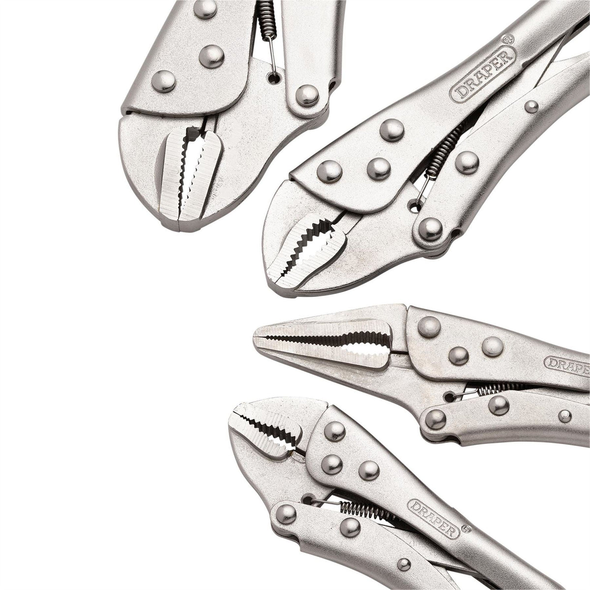 Draper Locking Pliers Set (4 Piece) 35373 White Rose Tools