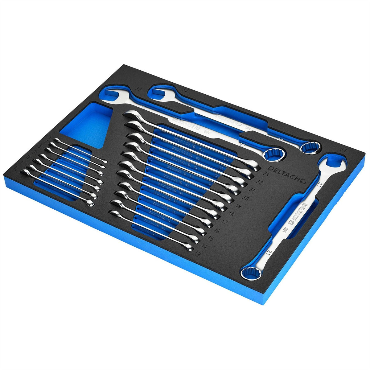 Bunker Open End Spanner Set in EVA Foam Inlay (21 Piece) 29450 White Rose Tools
