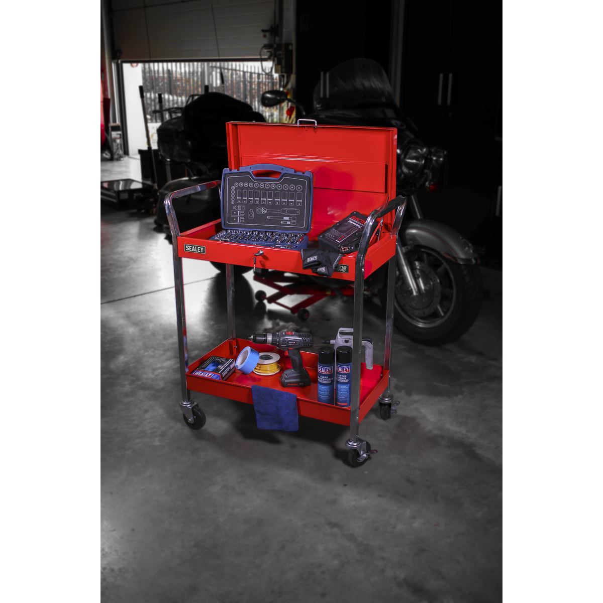Sealey Superline Pro Trolley 2-Level Heavy-Duty with Lockable Top