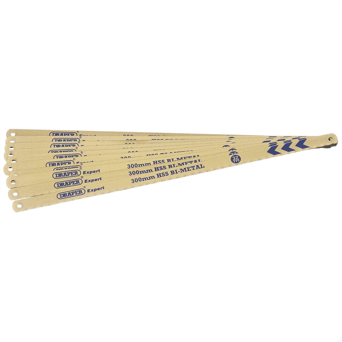 Draper Expert Bi-metal Hacksaw Blades 300mm 32tpi (Pack of 10) 38266 White Rose Tools