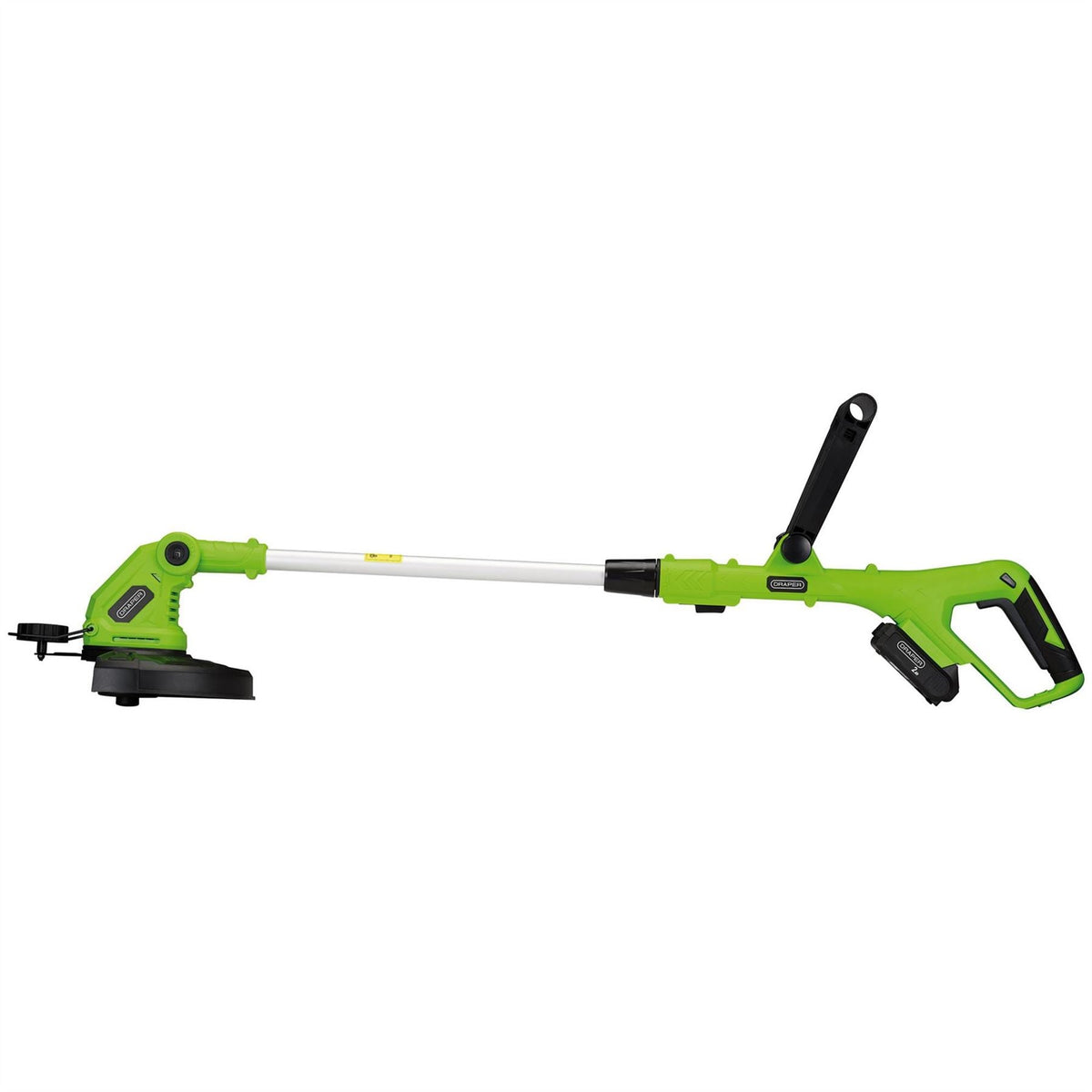 Draper 18V 2-in-1 Grass Trimmer 1 x 2.0Ah Battery 1 x Charger 31860 White Rose Tools