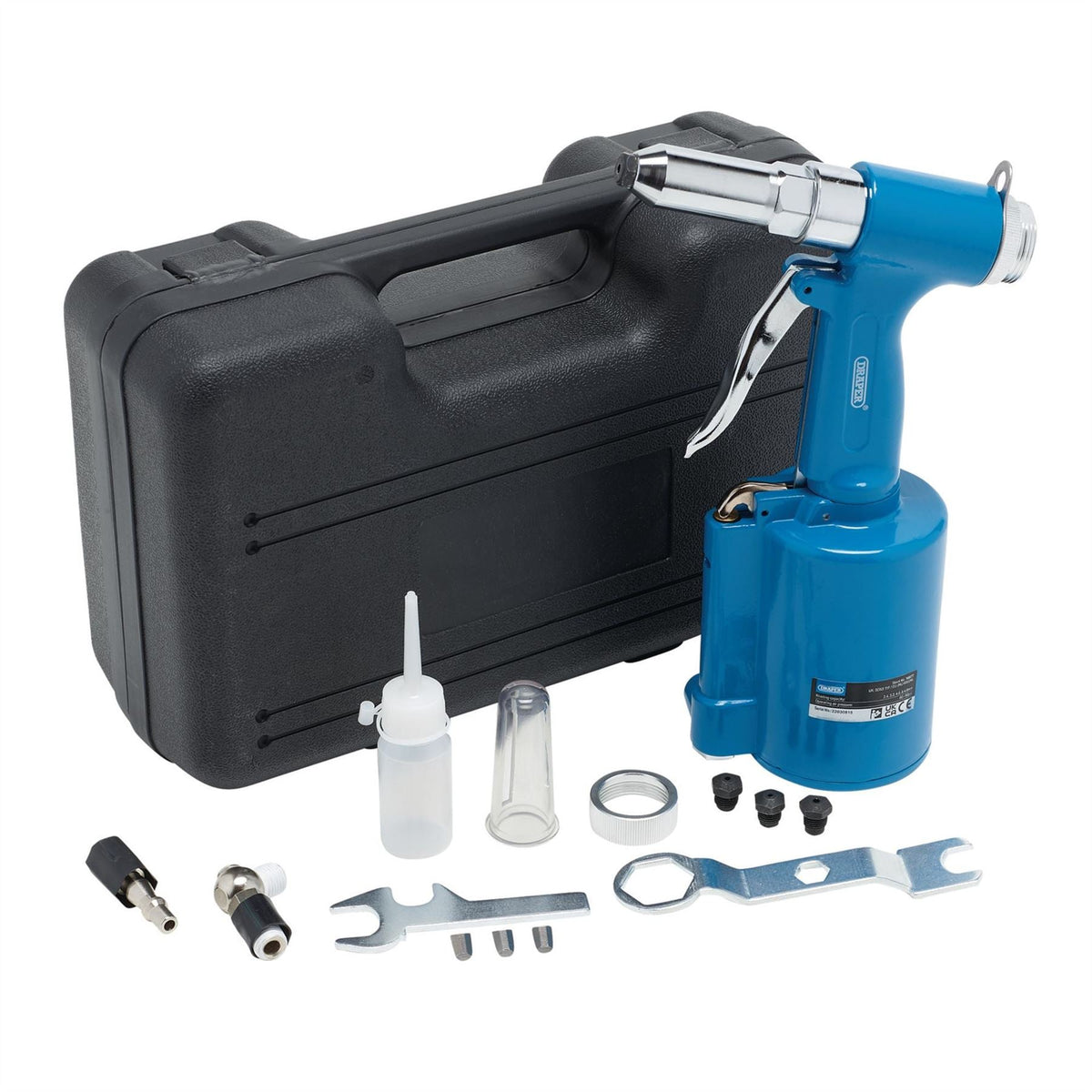 Draper Air Riveter Kit (14 Piece) 16877 White Rose Tools