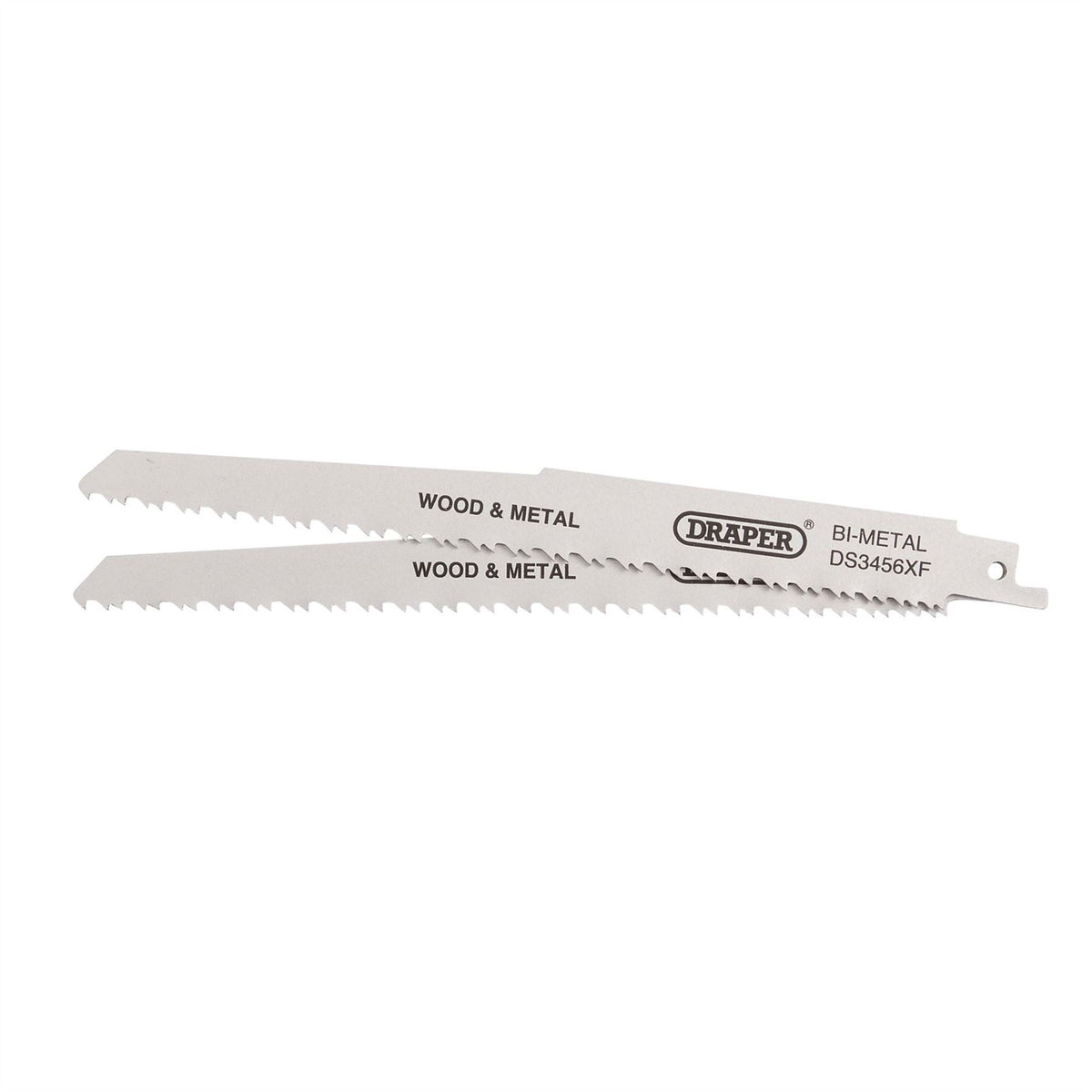 Draper Bi-metal Reciprocating Saw Blades for Multi-Purpose Cutting 200mm 6-12tpi (Pack of 2) 43065 White Rose Tools