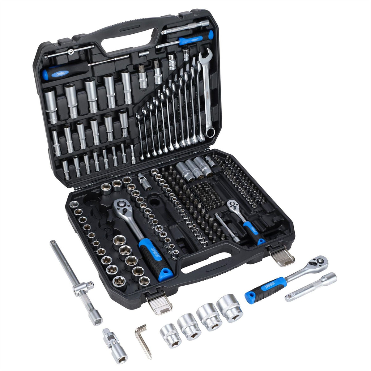 Draper HI-TORQ® Metric Socket and Bit Set 1/4" 3/8" and 1/2" Sq. Dr. (219 Piece) 24232 White Rose Tools