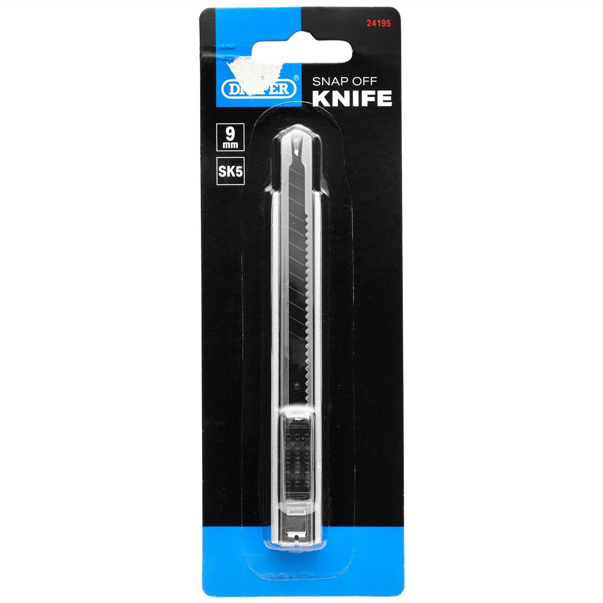 Draper Retractable Metal Snap-off Knife 9mm 24195 White Rose Tools