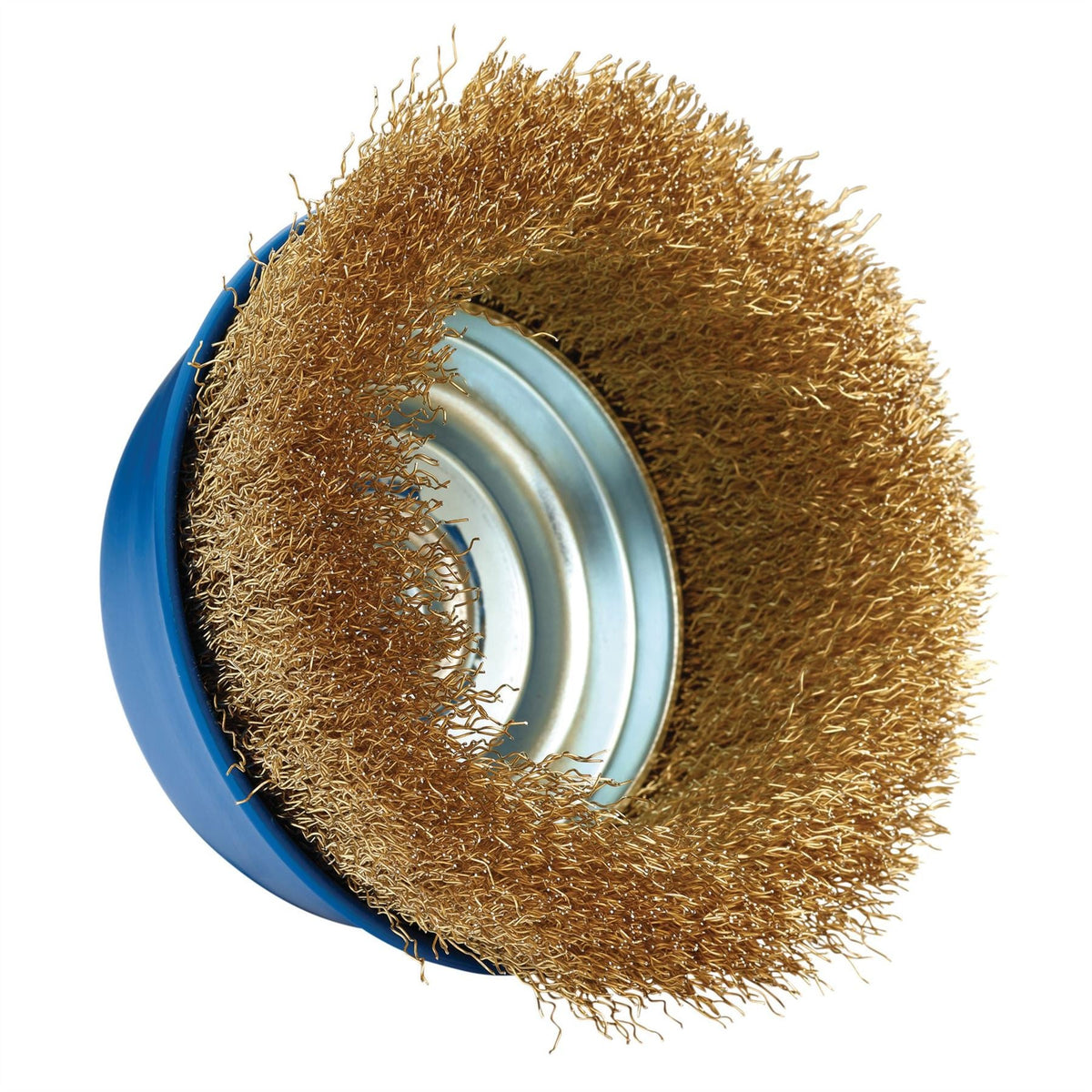 Draper Brassed Steel Crimped Wire Cup Brush 125mm M14 41446 White Rose Tools