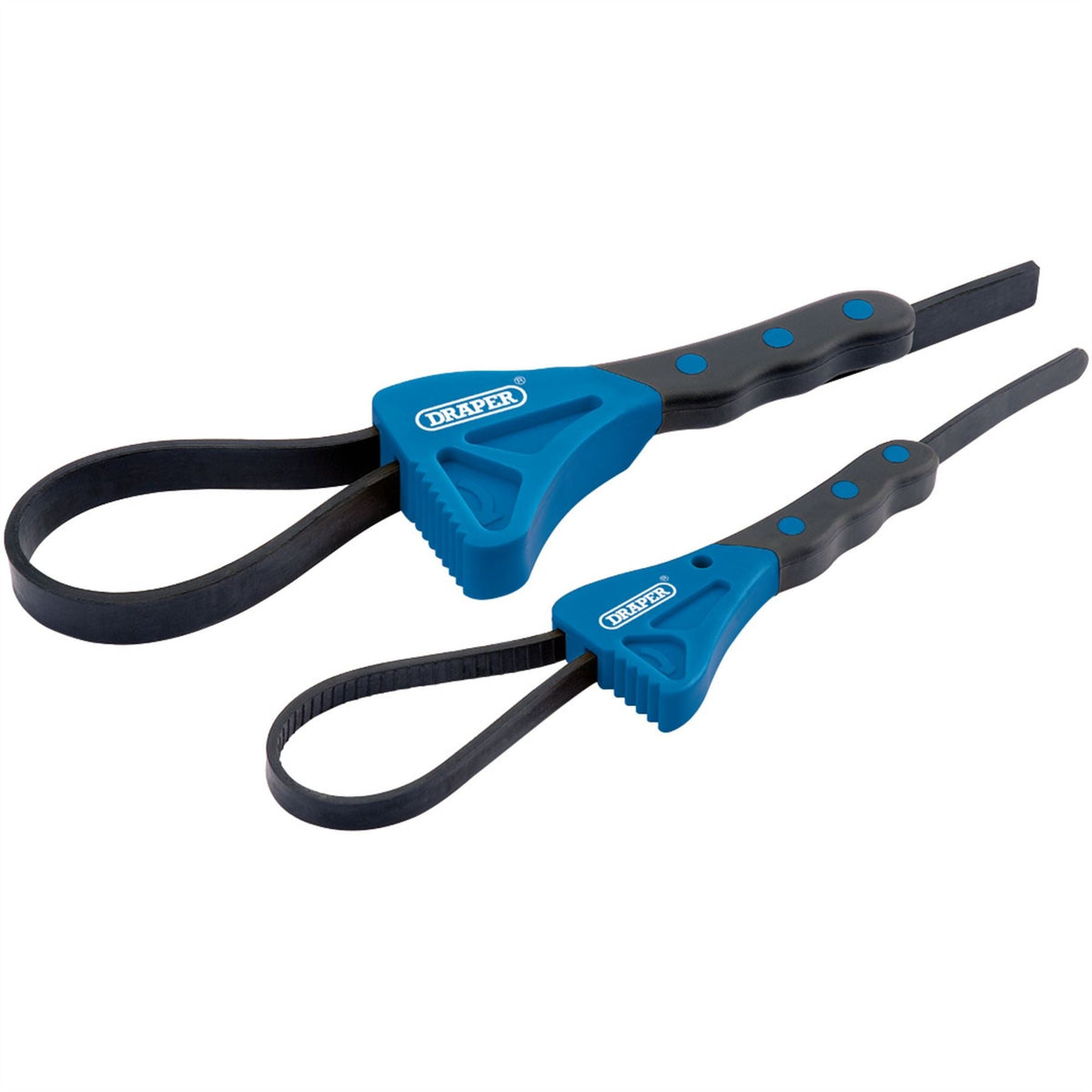 Draper Soft Grip Strap Wrench Set (2 Piece) 43863 White Rose Tools