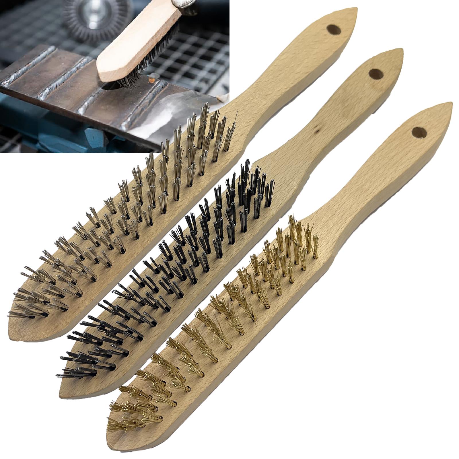 Klingspor Wire Brush Steel Stainless Steel Brass 290mm Wooden Handle BH600