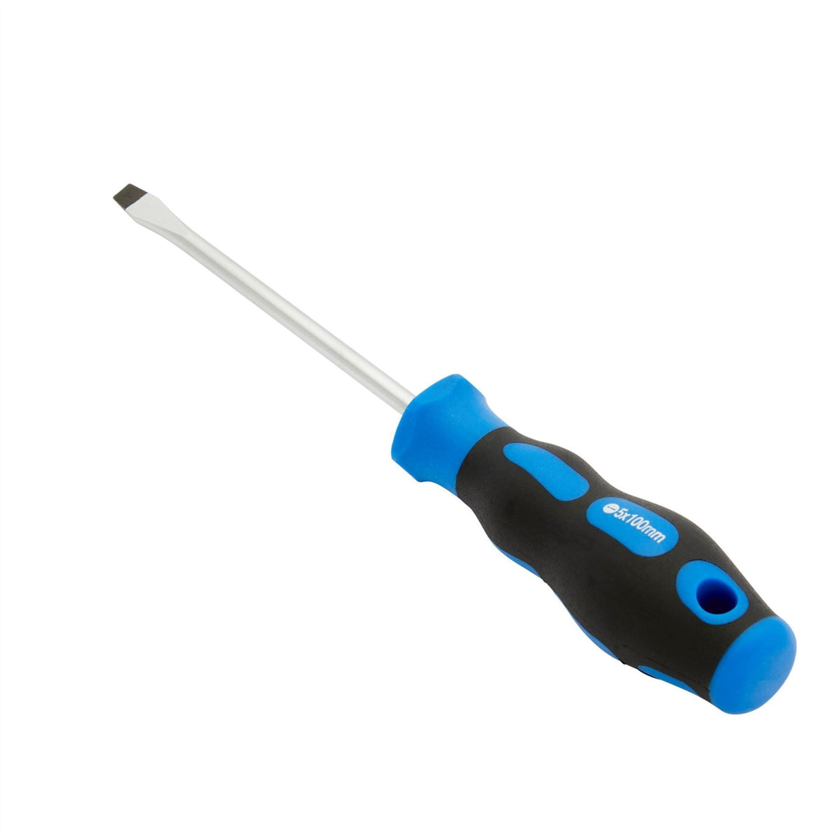 Draper Soft Grip Plain Slot Screwdriver 5 x 100mm 48922 White Rose Tools