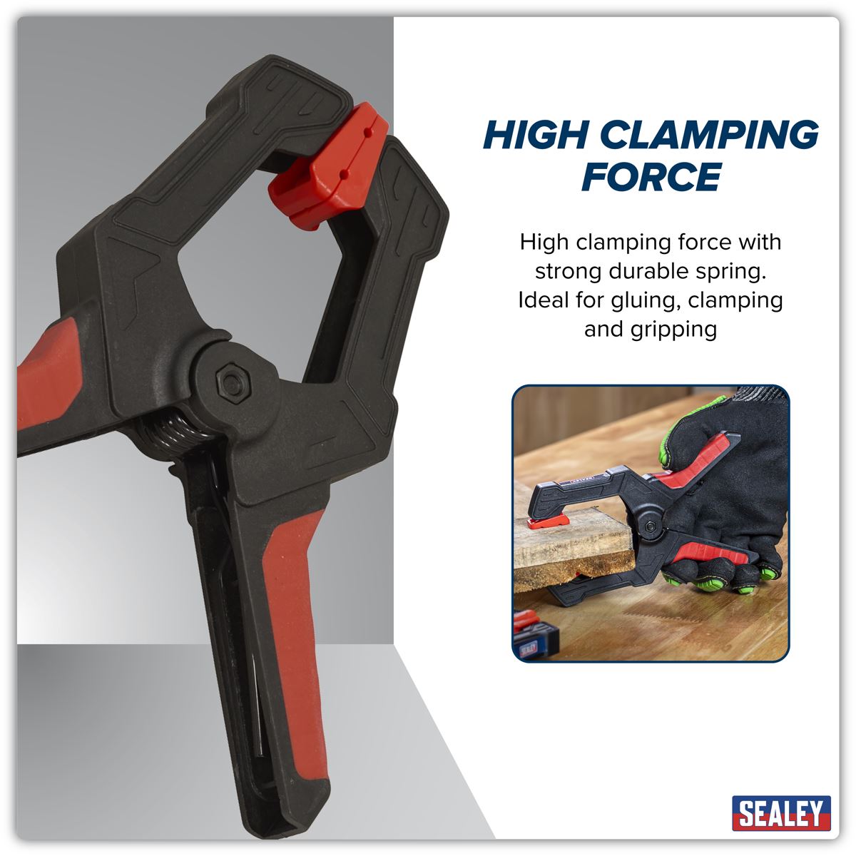 Sealey Spring Clamp Set 80mm 4pc