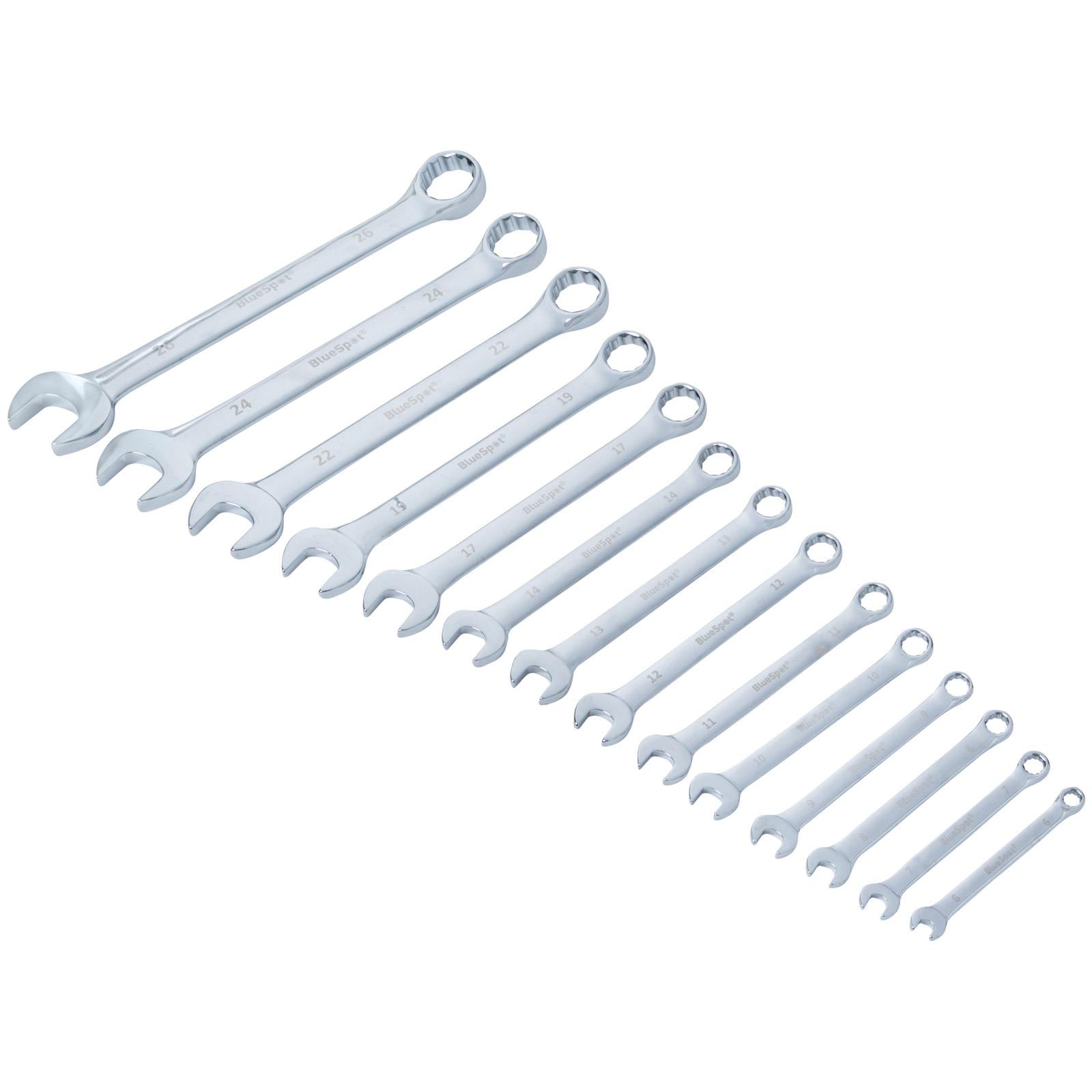 BlueSpot Combination Spanner Set Metric 6-26mm 14 Piece