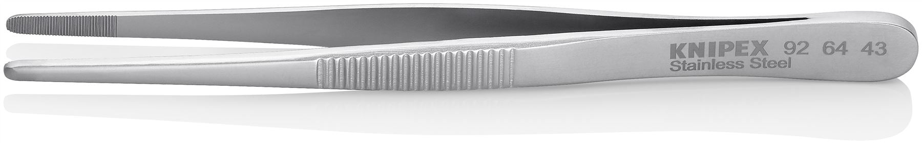 KNIPEX Universal Tweezers 120mm Blunt Tip Stainless Steel 92 64 43