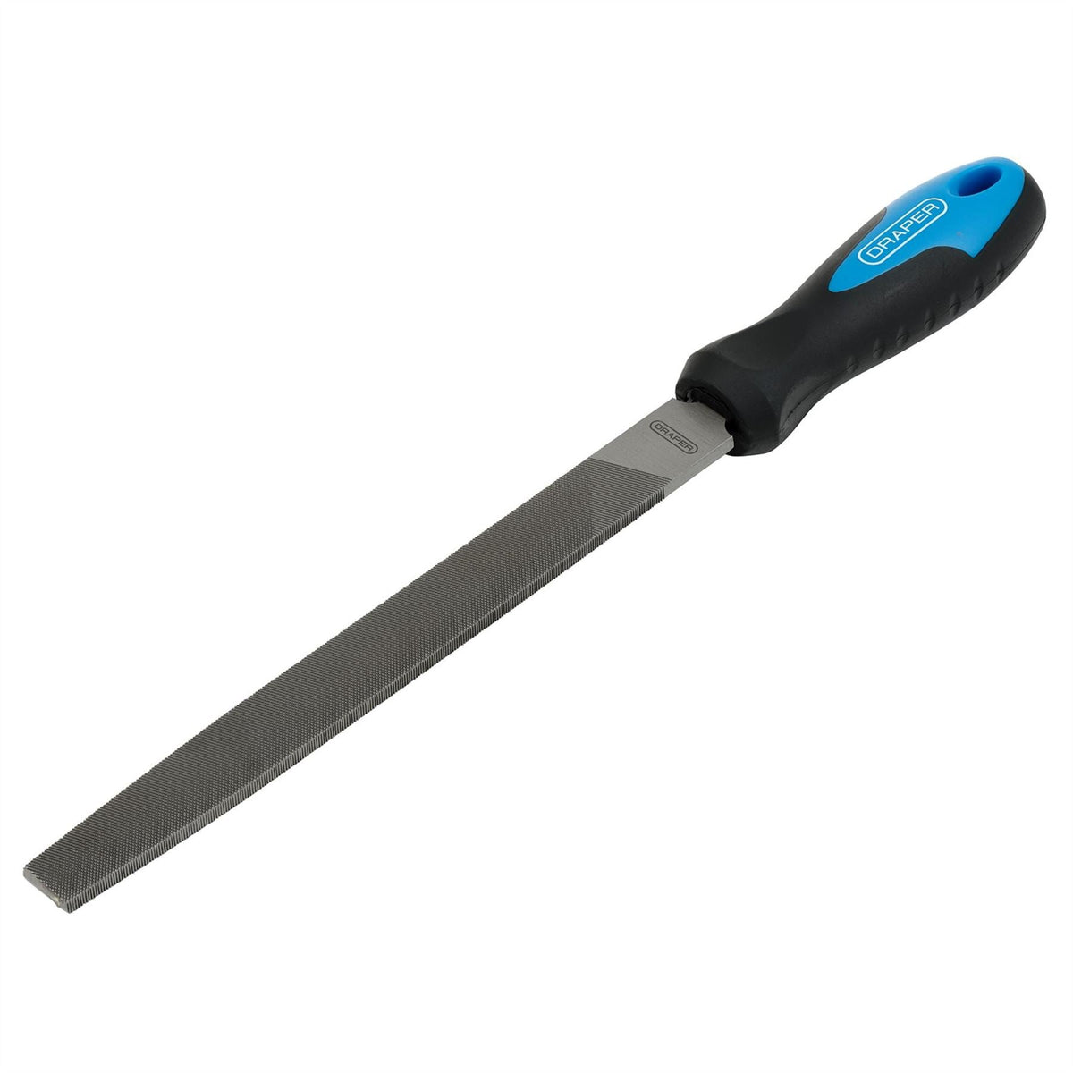 Draper Engineers Flat Second Cut File with Soft Grip Handle 200mm 44952 White Rose Tools
