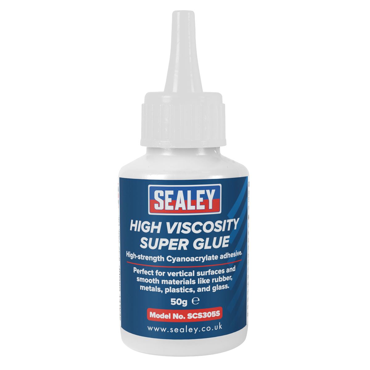 Sealey High Viscosity Super Glue - Cyanoacrylate Adhesive, Fast-Bonding Formula - 50g - Clear