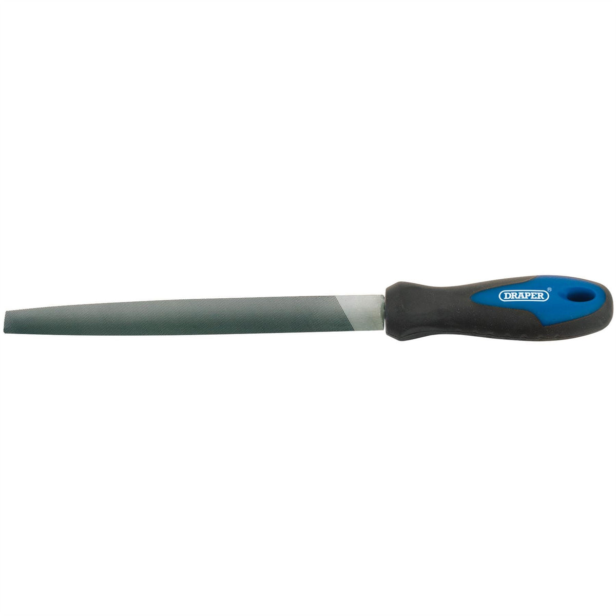 Draper Engineers Half Round Second Cut File with Soft Grip Handle 200mm 44954 White Rose Tools
