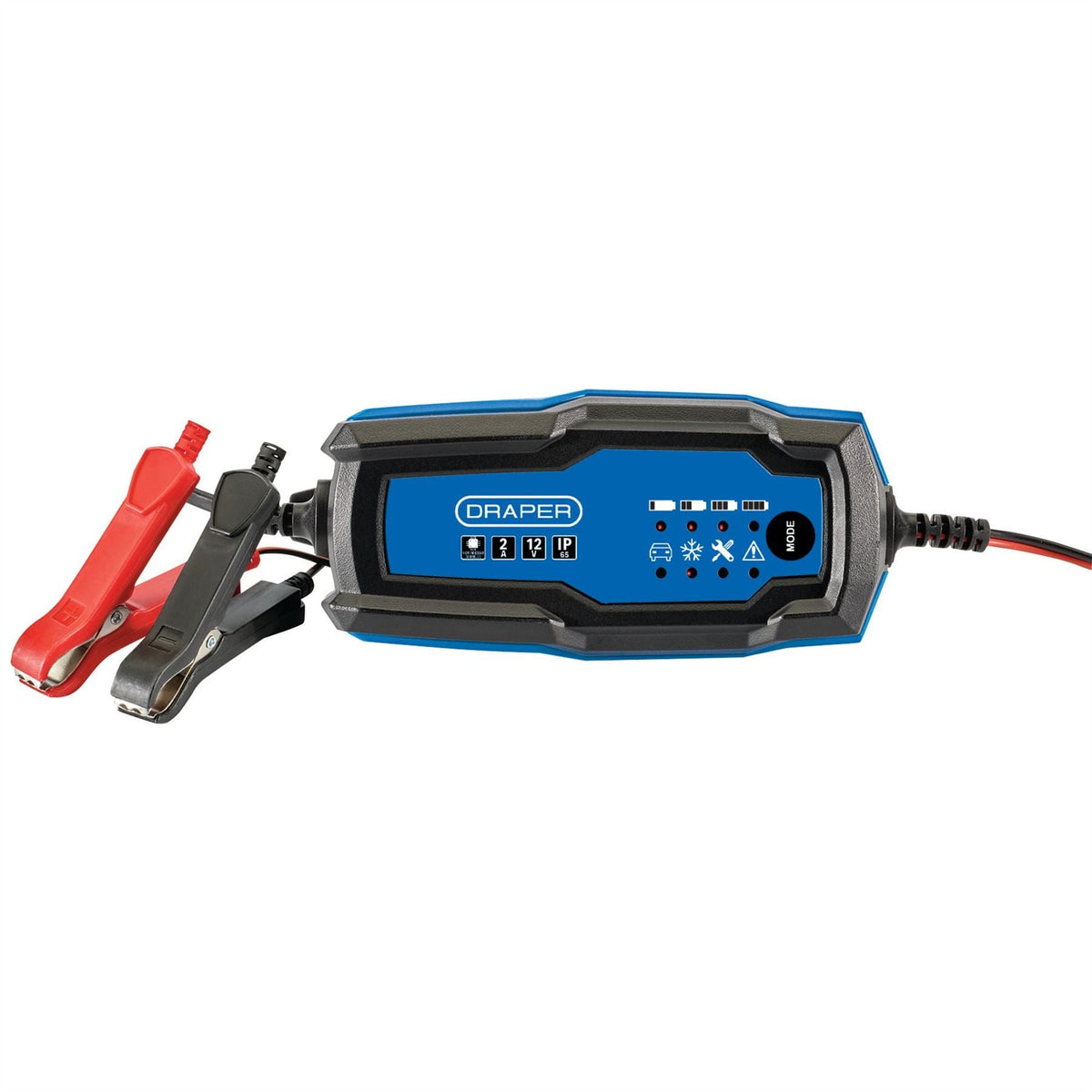 Draper 6/12V Smart Charger and Battery Maintainer 2A 53488 White Rose Tools