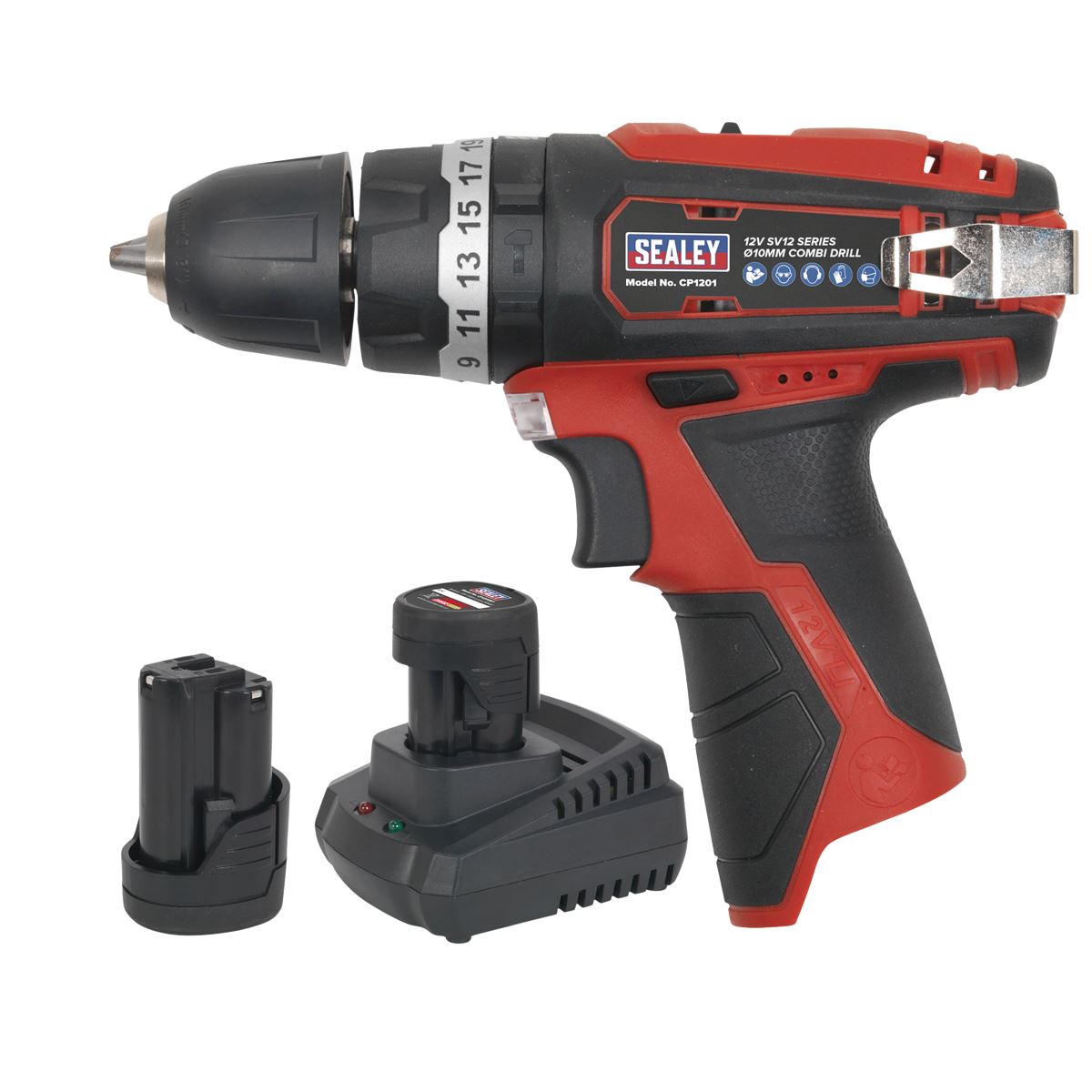 Sealey Combi Drill Kit Ø10mm 12V SV12 Series - 2 Batteries