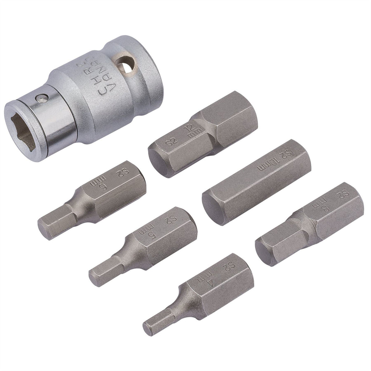 Draper Expert Metric Hexagon Bit Set 1/2" Sq. Dr. (7 Piece) 83565 White Rose Tools