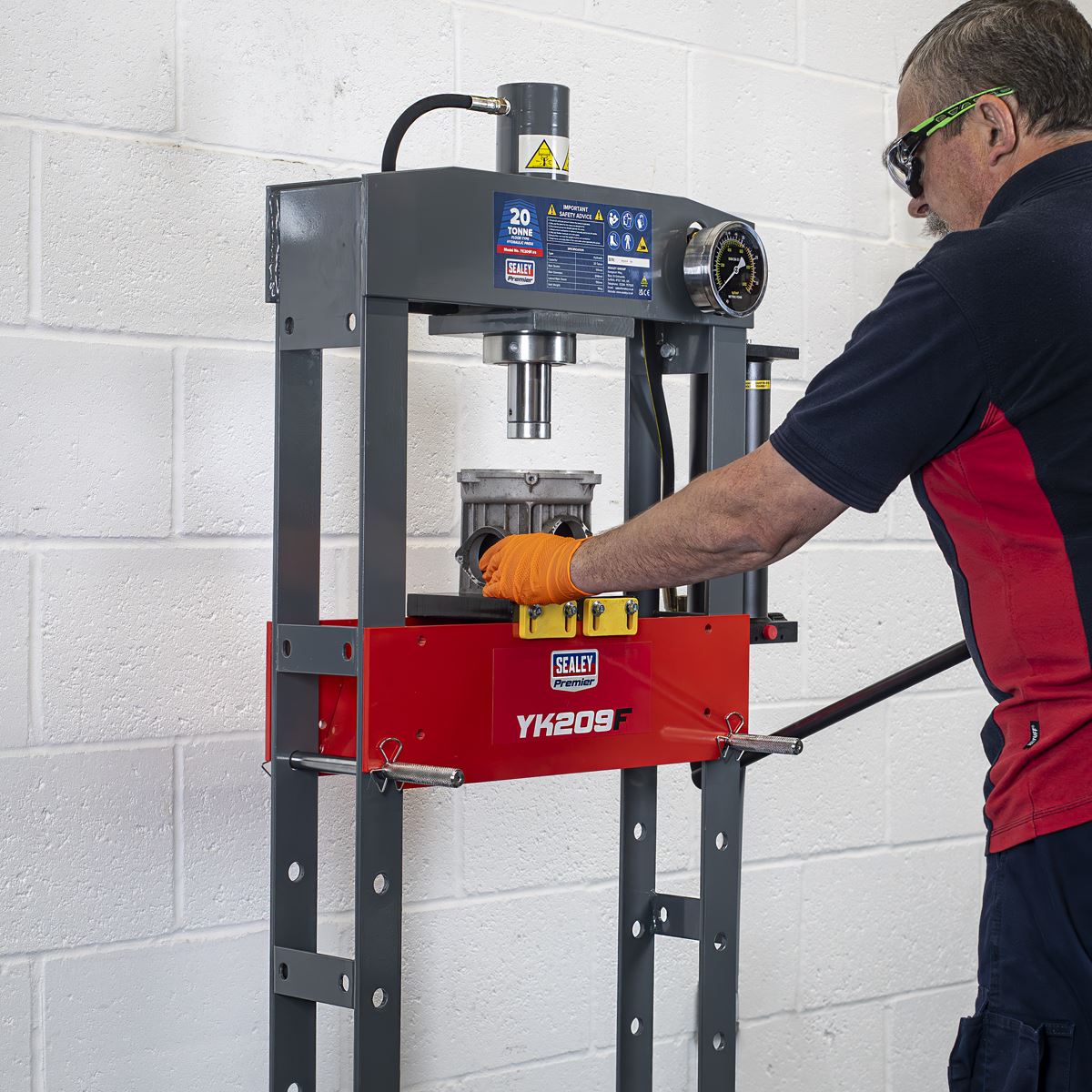 Sealey Premier Heavy-Duty Floor Type Hydraulic Press 20 Tonne