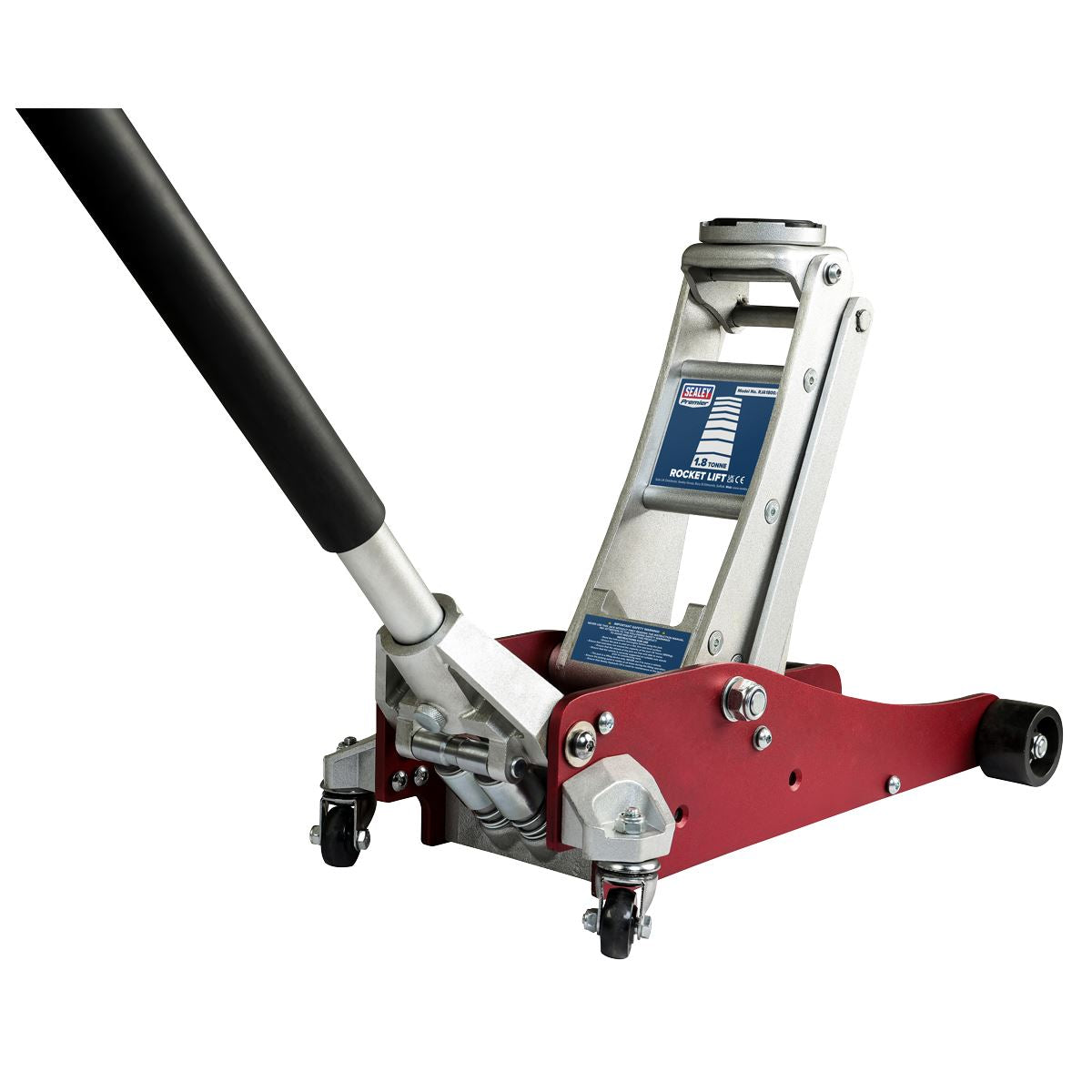 Sealey Premier Premier Low Profile Aluminium Trolley Jack with Rocket Lift 1.8 Tonne