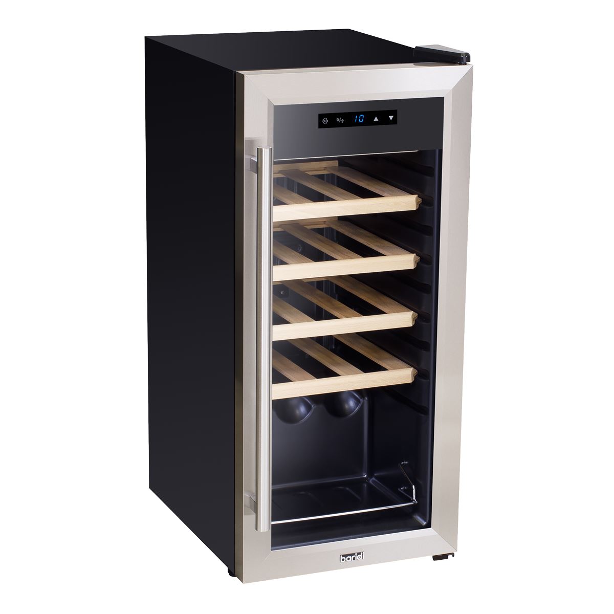 Baridi 18 Bottle Wine Fridge Cooler & Touch Control, LED Light, Stainless Steel White Rose Tools