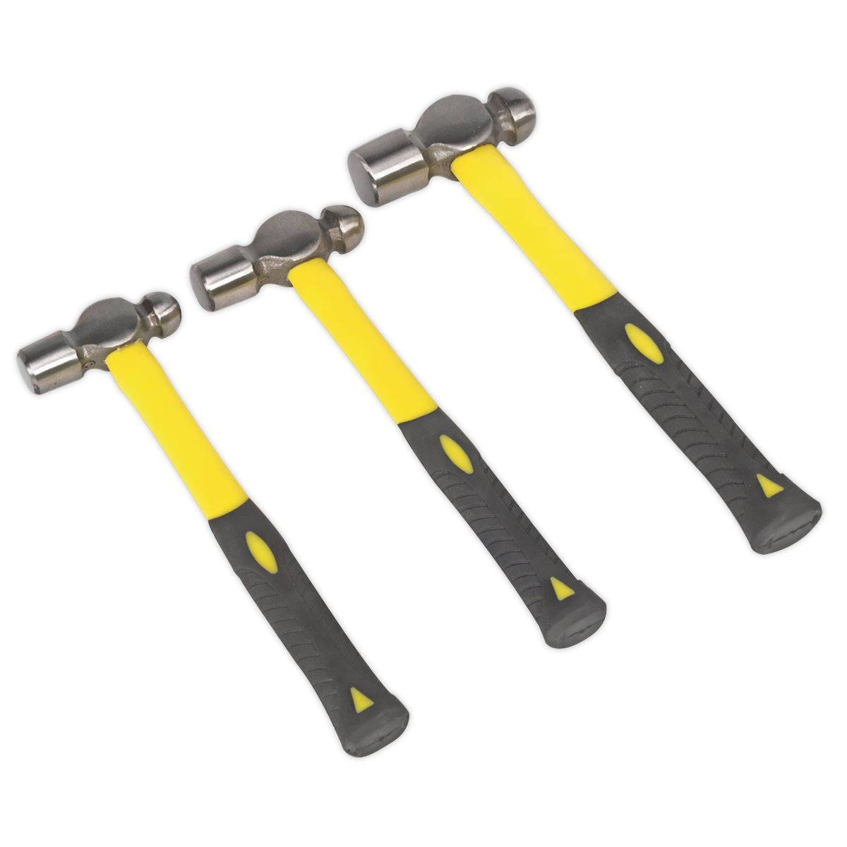 Sealey Premier Ball Pein Hammer Set 3pc with Fibreglass Shafts