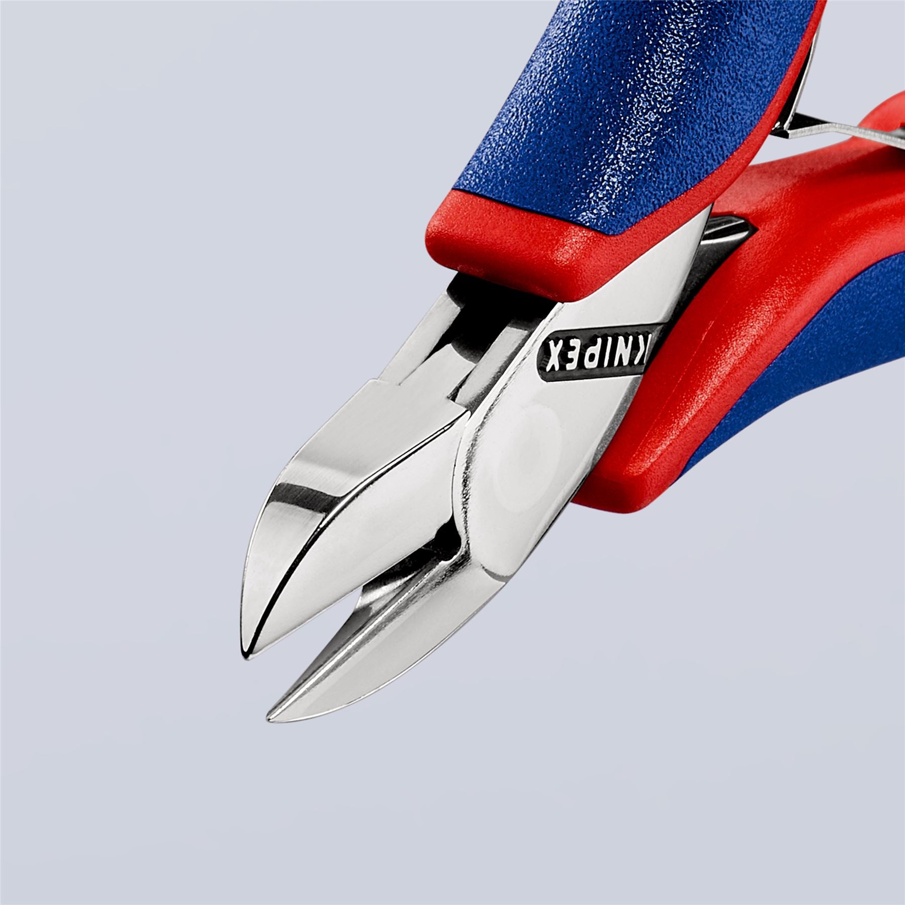 KNIPEX Electronics Diagonal Cutter Pliers Round Head without Bevel 115mm Multi Component Grips 77 22 115