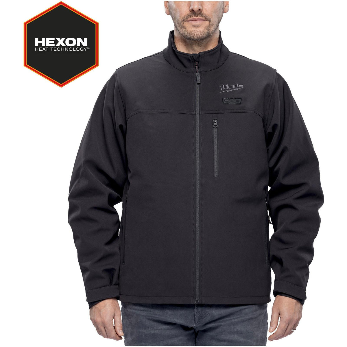 Milwaukee M12 HEXON Heated Jacket Toughshell M12 HJ6 - Choose Size and Colour White Rose Tools
