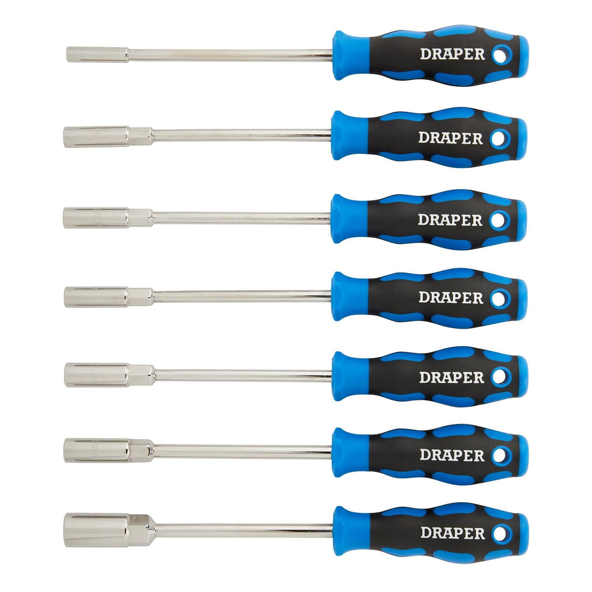 Draper Soft Grip Nut Spinner Set (7 Piece) 63510 White Rose Tools