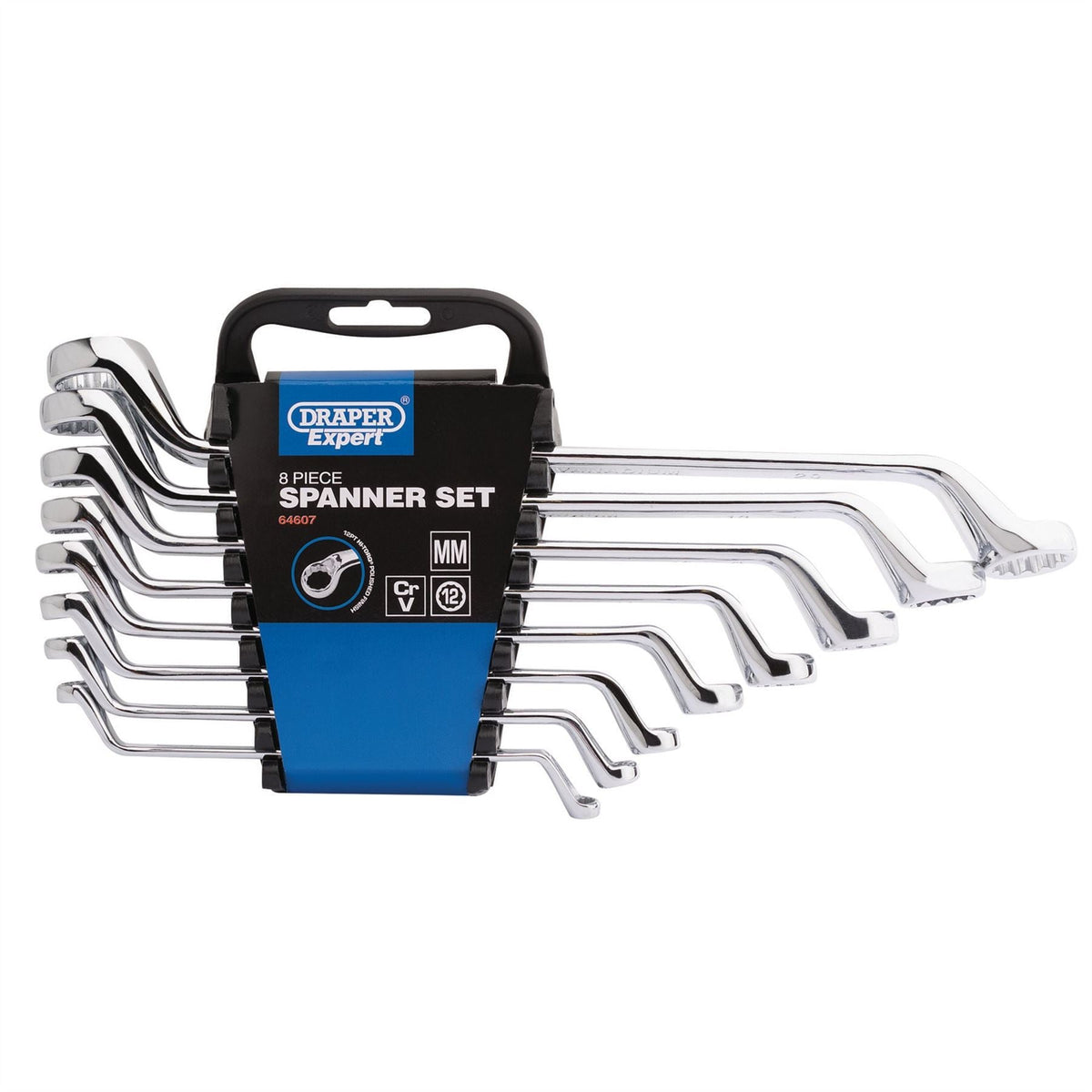 Draper Expert HI-TORQ® Deep Offset Metric Ring Spanner Set (8 Piece) 64607 White Rose Tools