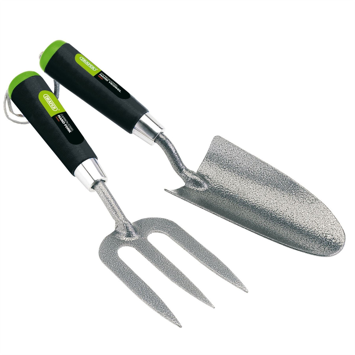 Draper Carbon Steel Heavy Duty Hand Fork and Trowel Set (2 Piece) 65960 White Rose Tools