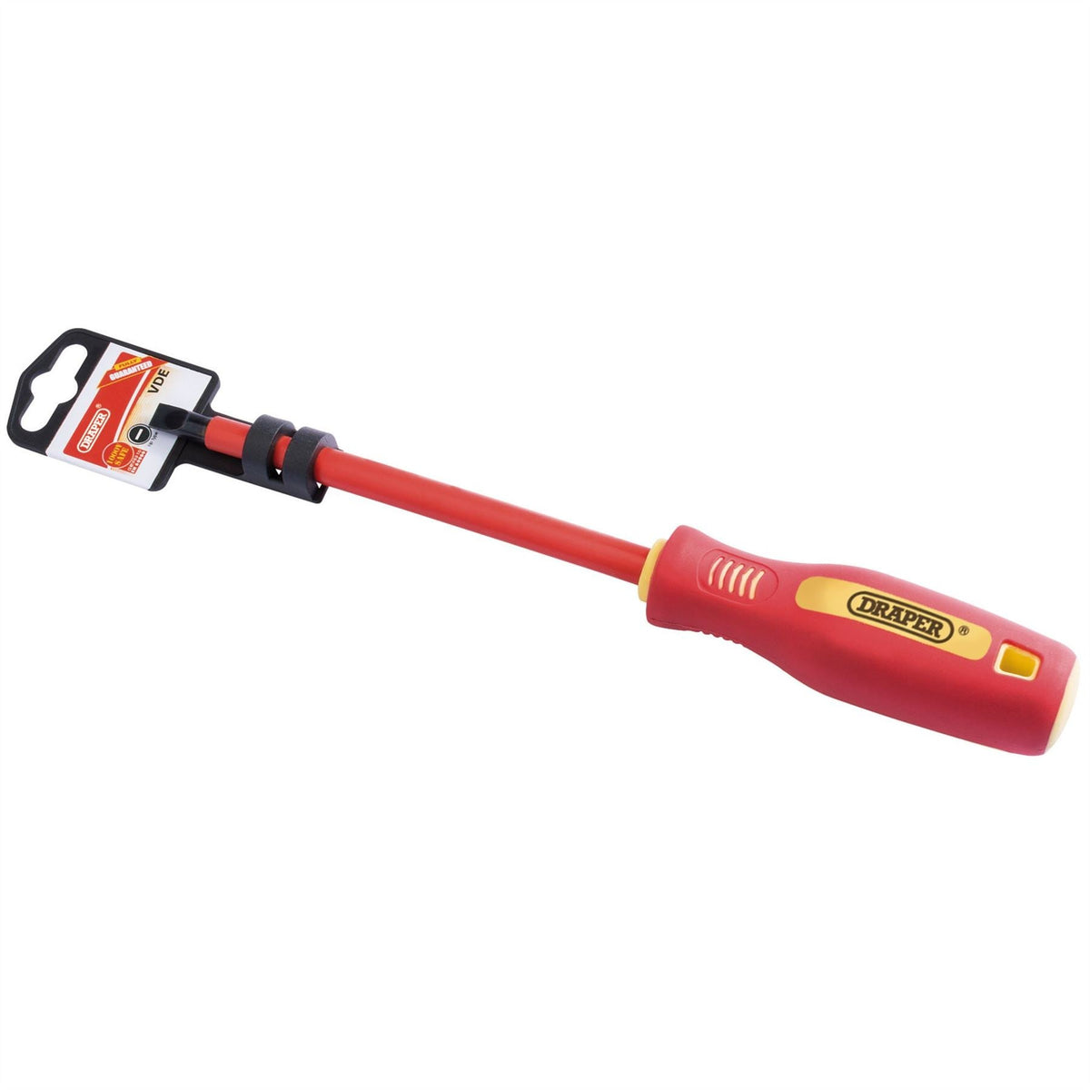 Draper Fully Insulated Plain Slot Screwdriver 6.5 x 150mm 46519 White Rose Tools